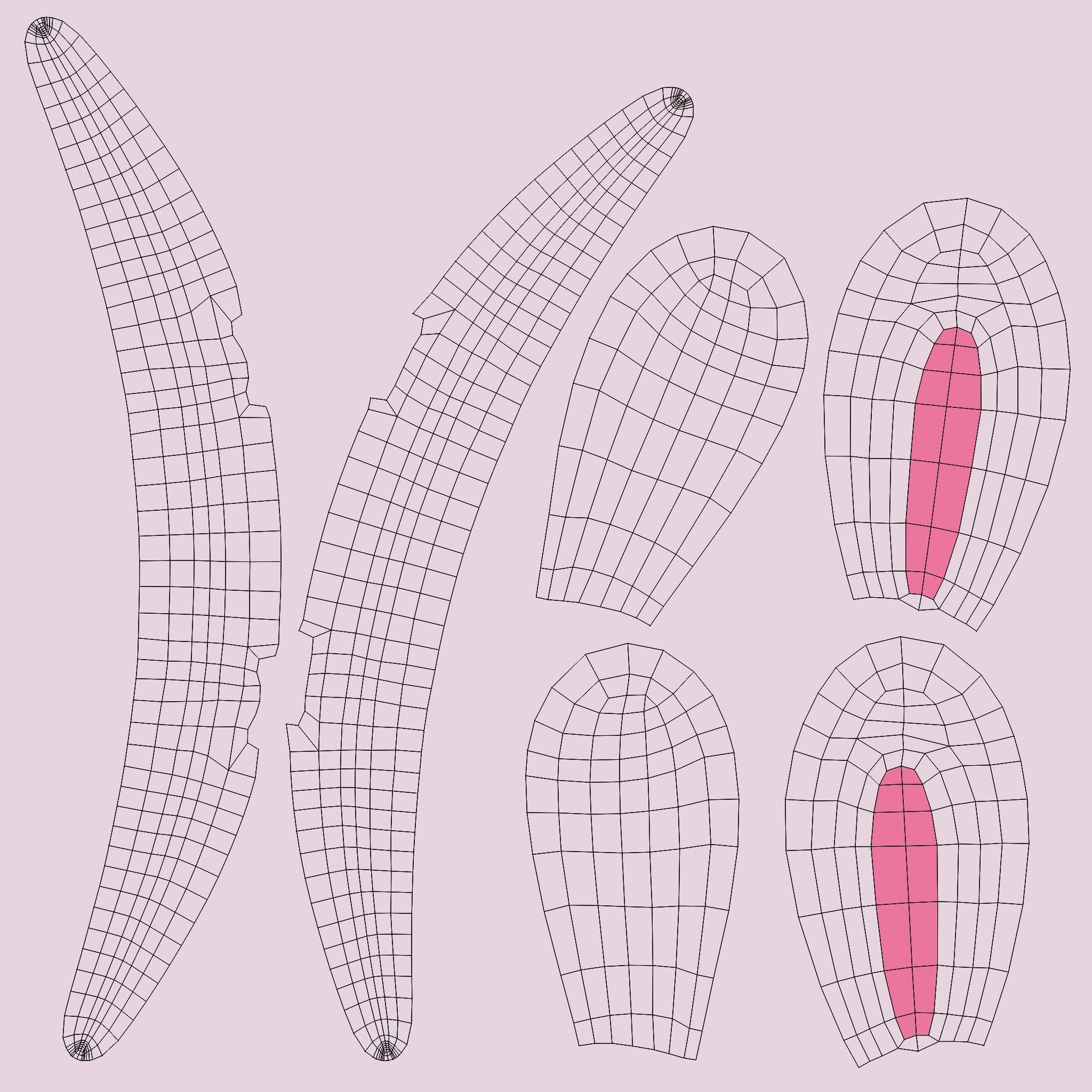 Prop44 Rabbit Headband Low-poly 3D model_9