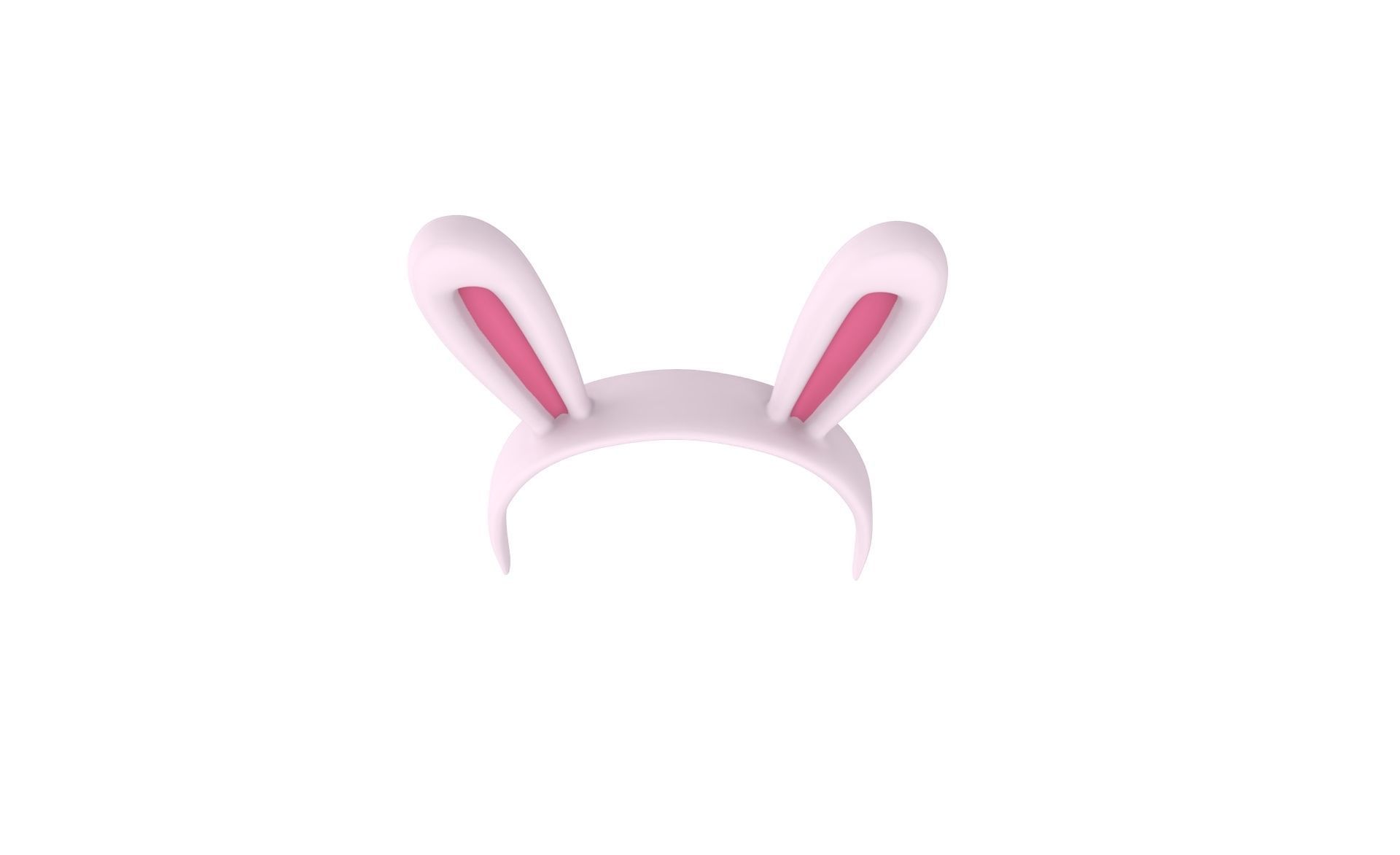 Prop44 Rabbit Headband Low-poly 3D model_13