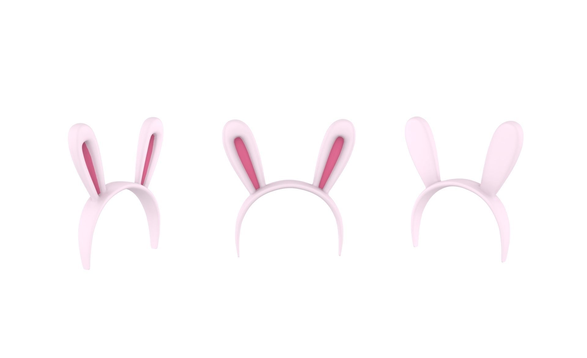 Prop44 Rabbit Headband Low-poly 3D model_6