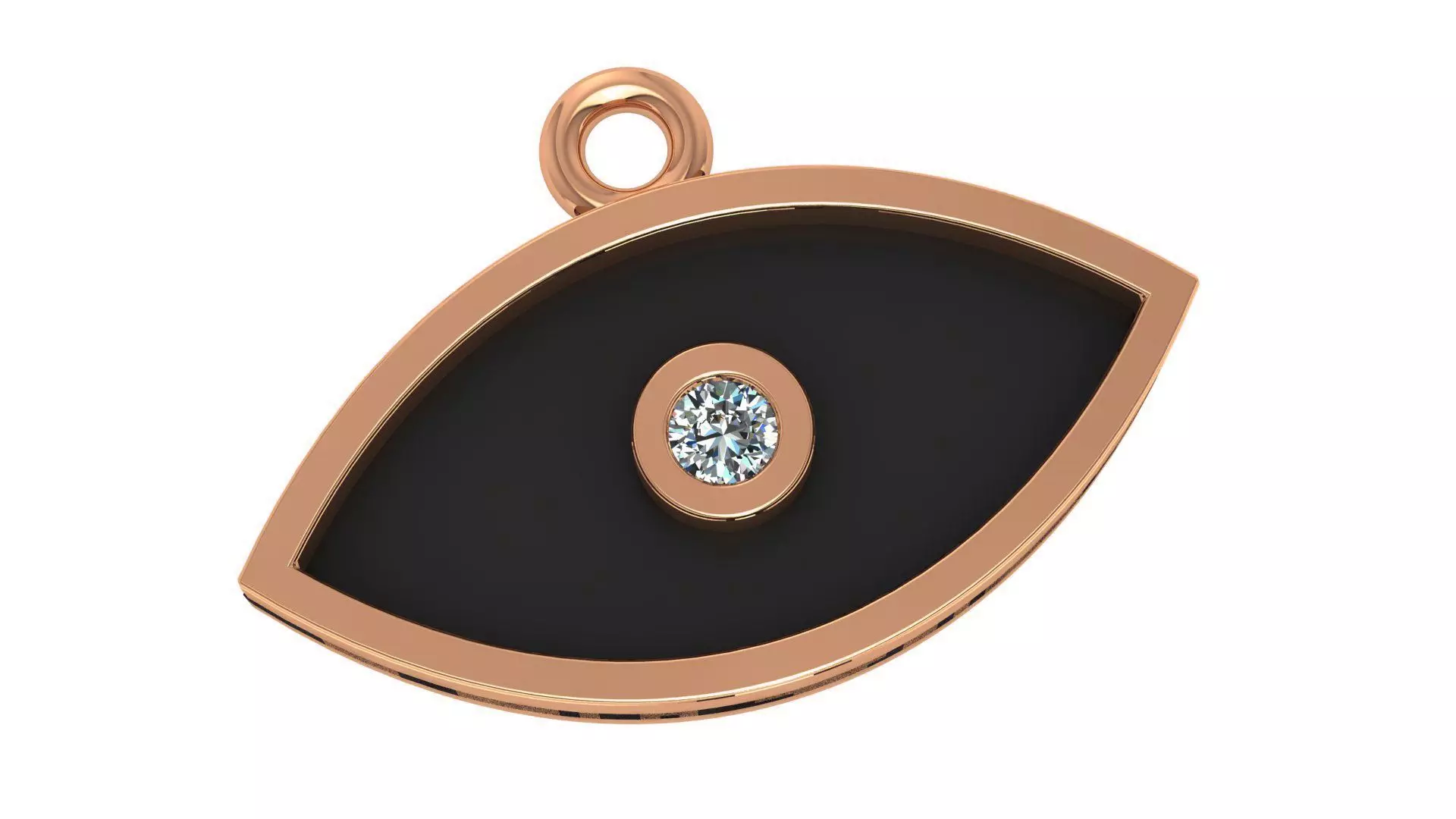 Evil Eye Pendant Necklace 3D print model_0