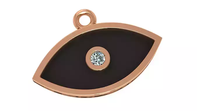 Evil Eye Pendant Necklace 3D print model