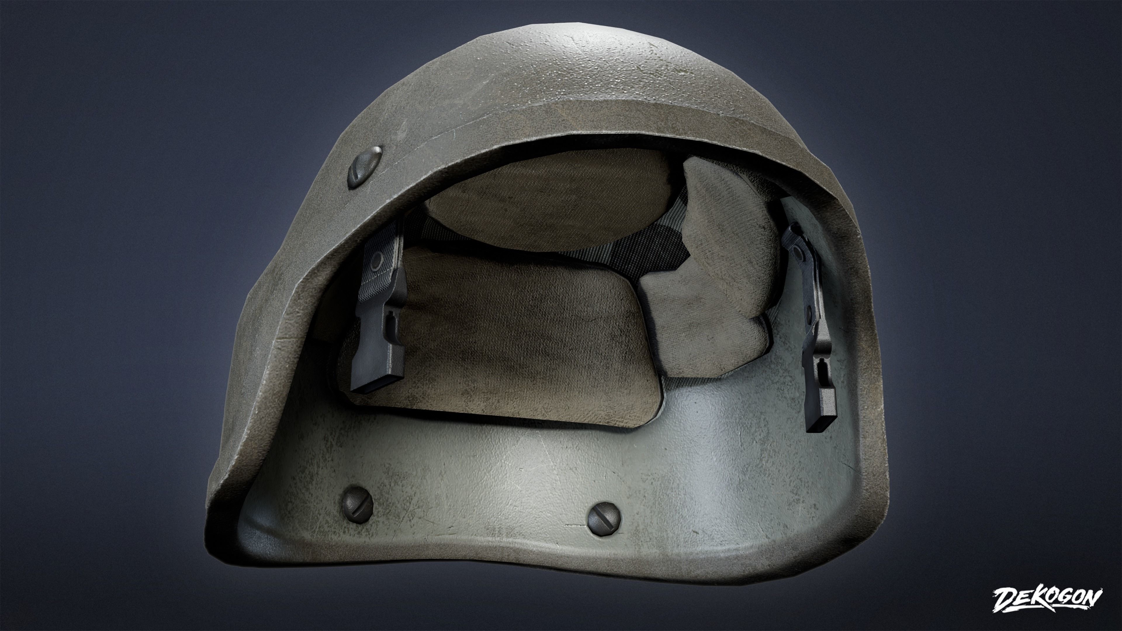 MILITARY - Helmet 01 - LOW POLY Low-poly 3D model_5