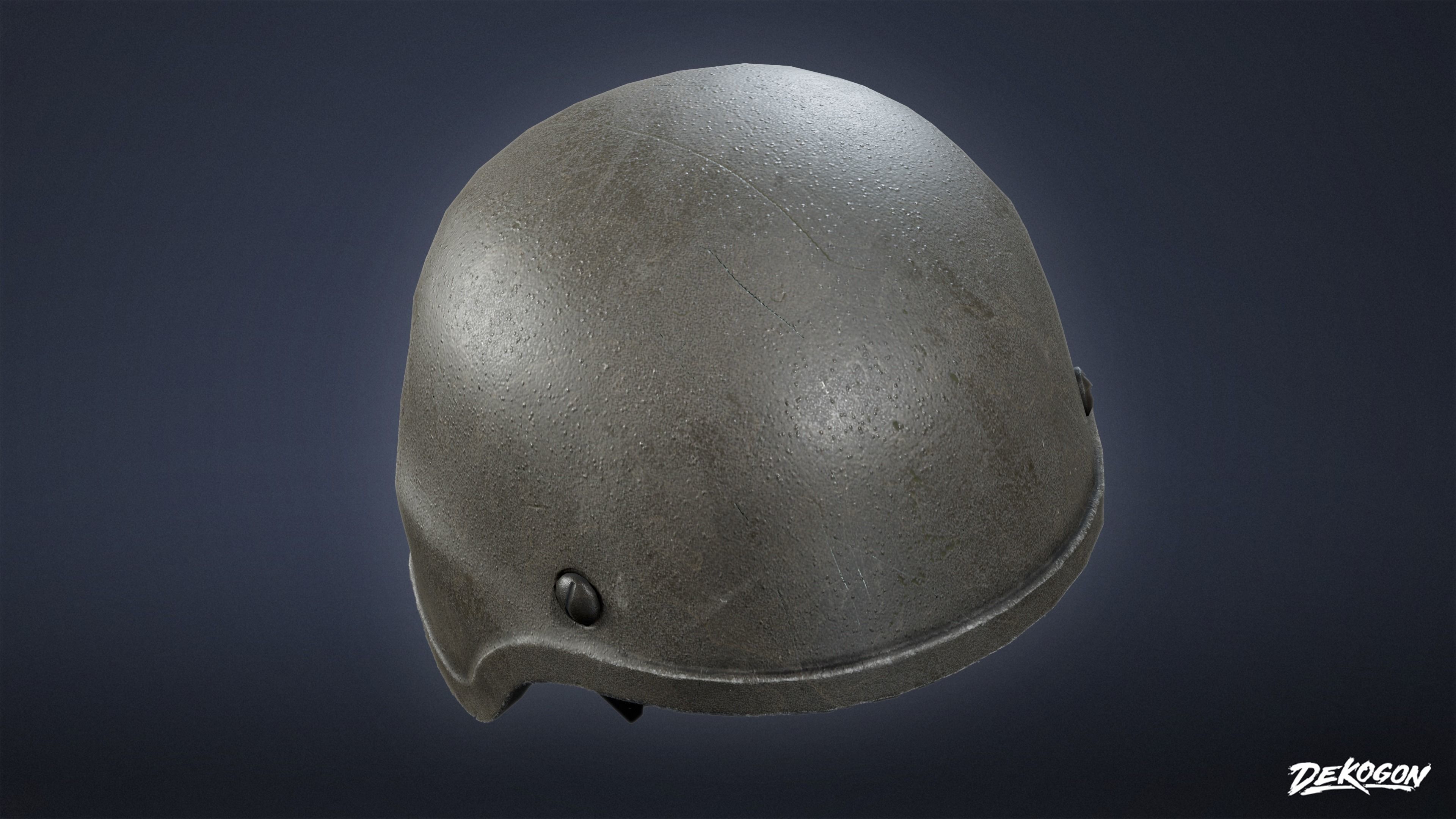 MILITARY - Helmet 01 - LOW POLY Low-poly 3D model_4
