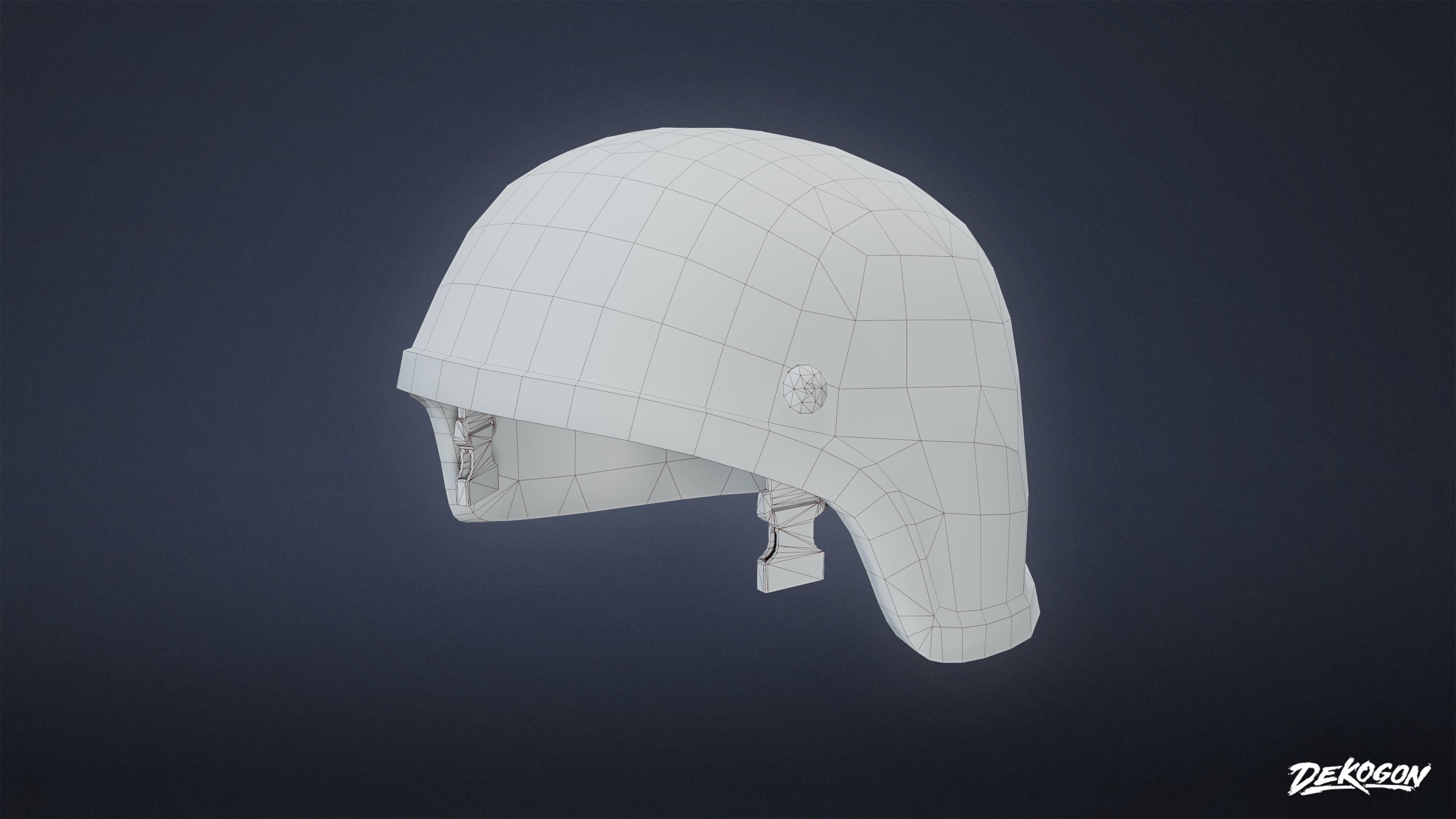 MILITARY - Helmet 01 - LOW POLY Low-poly 3D model_6