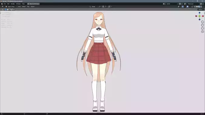 Free 3d anime character reference used Free 3D model