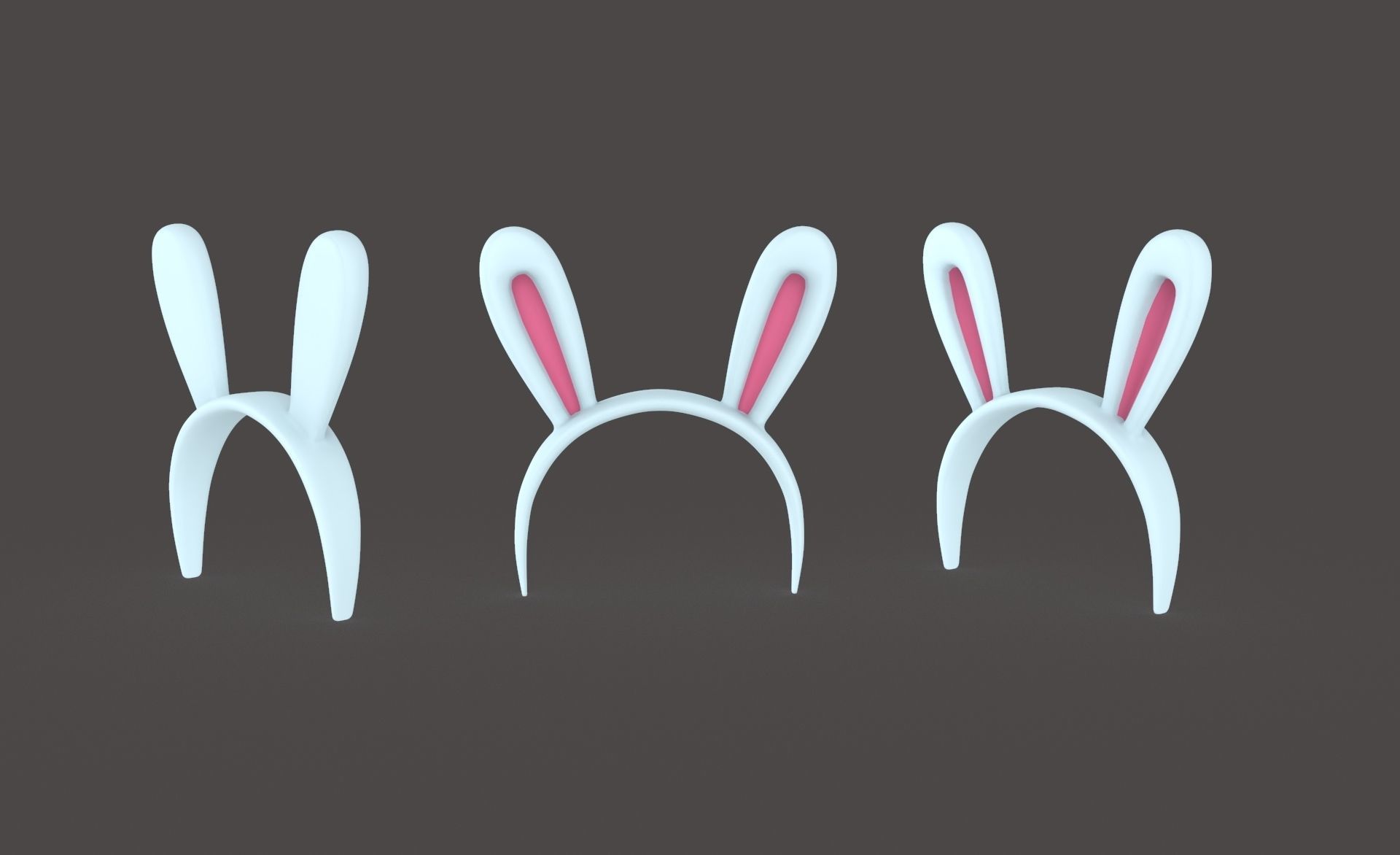 Prop45 Rabbit Headband  Low-poly 3D model_14