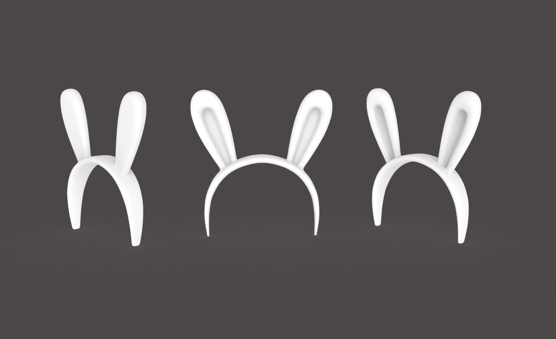 Prop45 Rabbit Headband  Low-poly 3D model_15