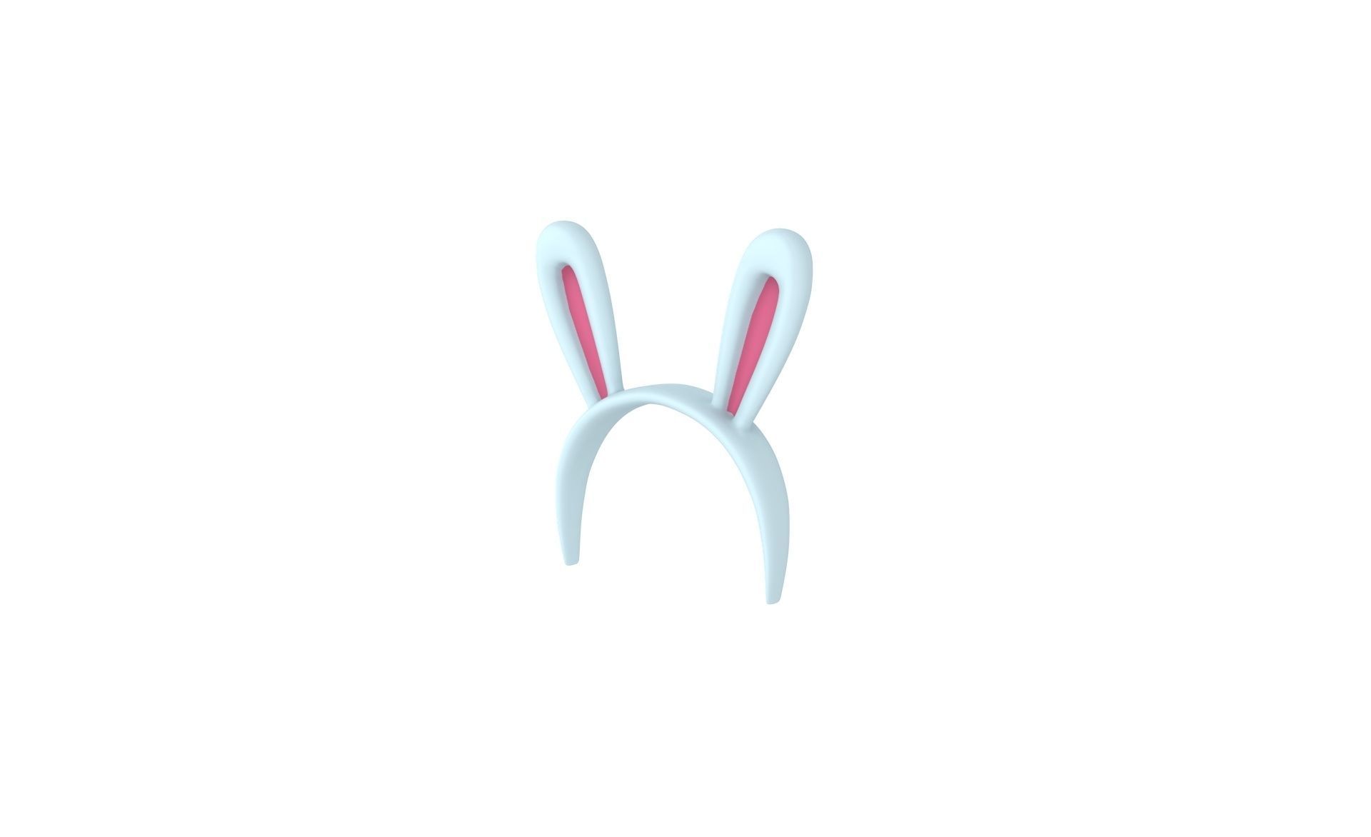 Prop45 Rabbit Headband  Low-poly 3D model_1