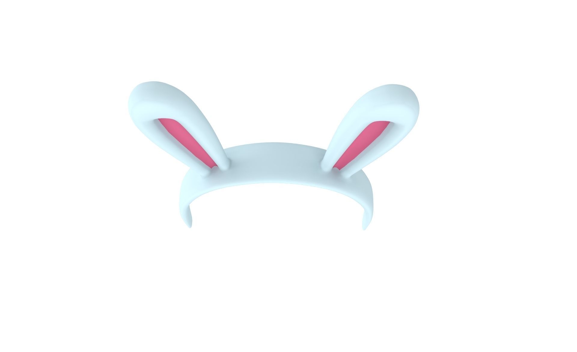 Prop45 Rabbit Headband  Low-poly 3D model_13