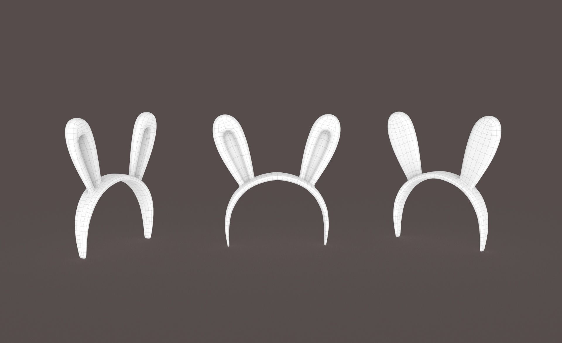 Prop45 Rabbit Headband  Low-poly 3D model_8