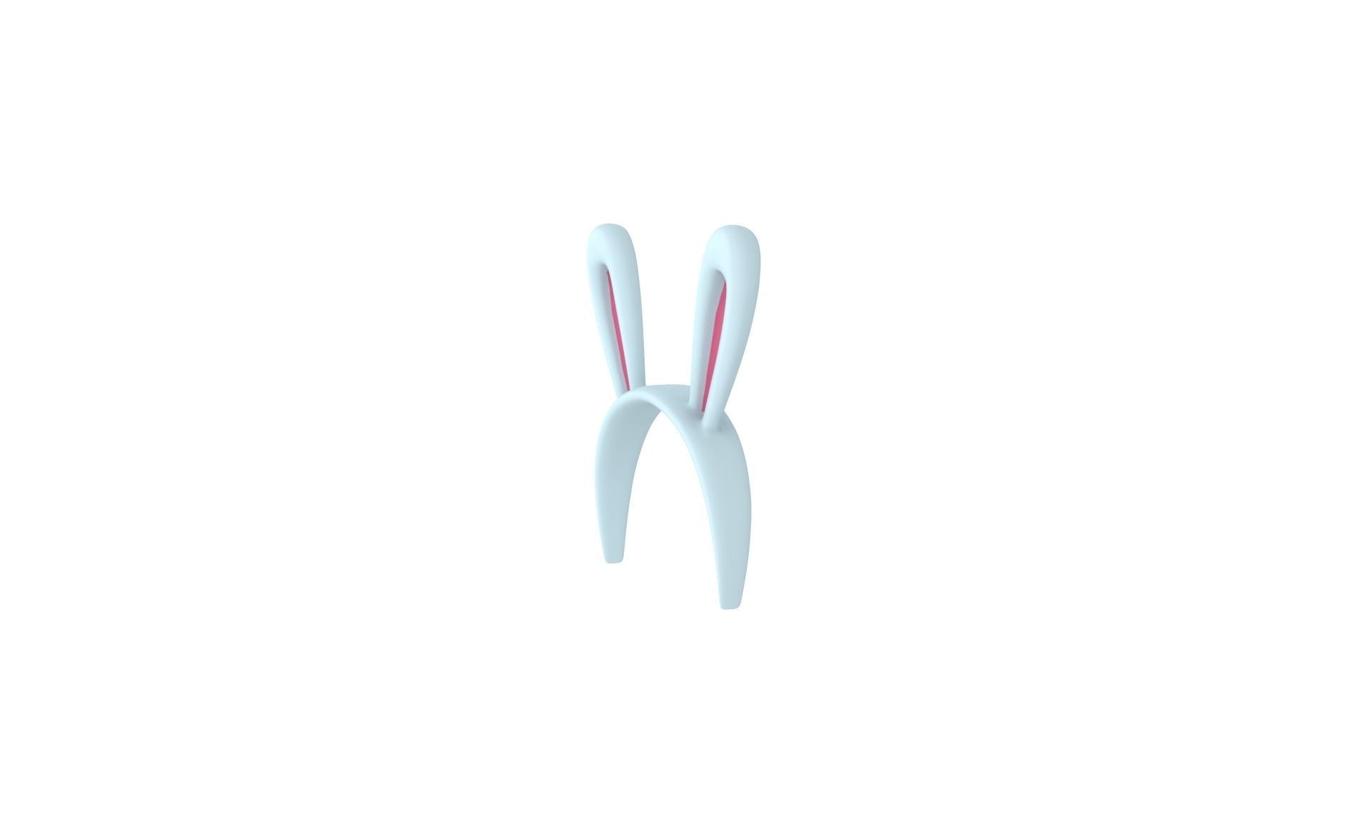 Prop45 Rabbit Headband  Low-poly 3D model_2