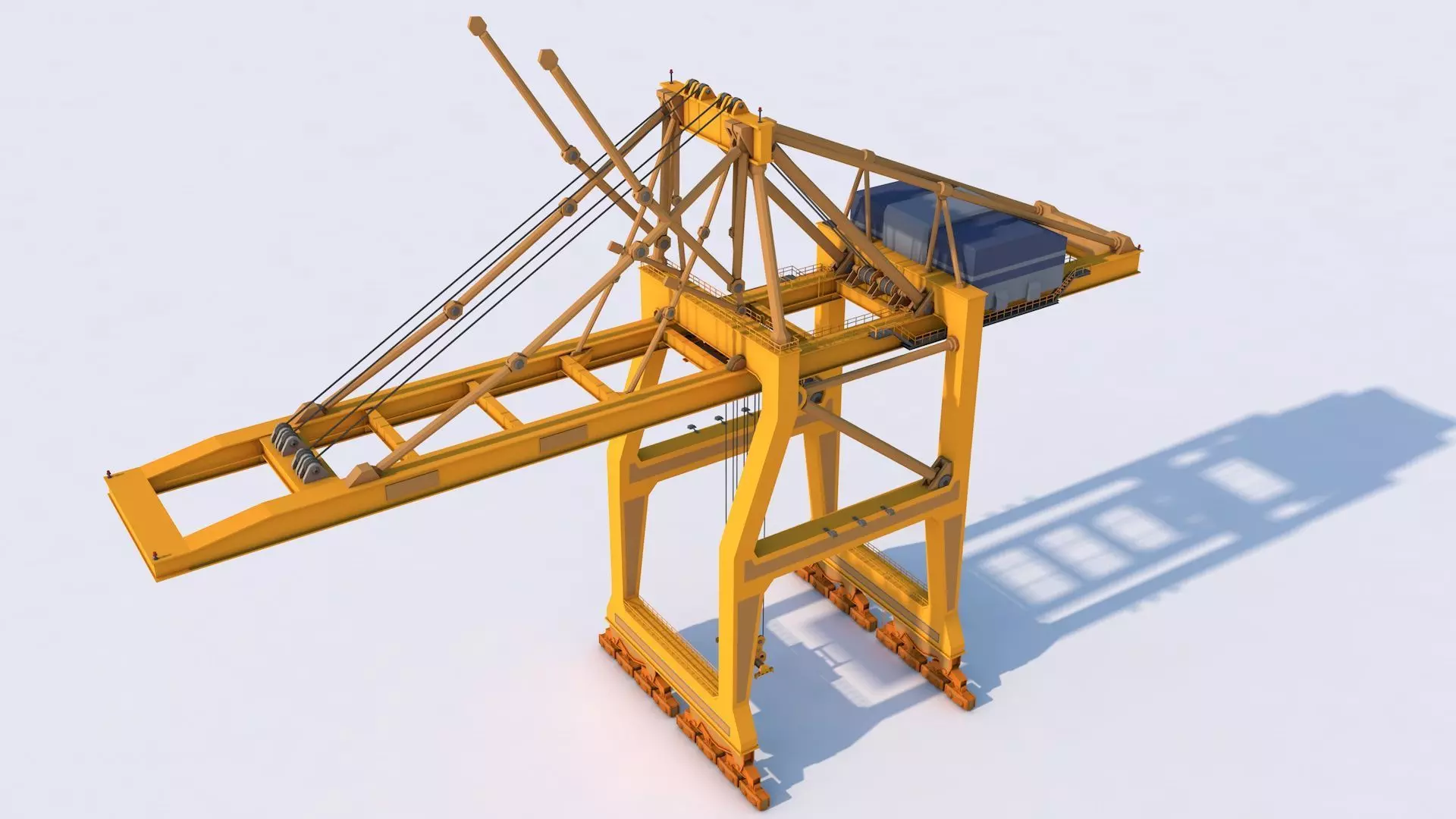 Port Container Crane Low-poly 3D model