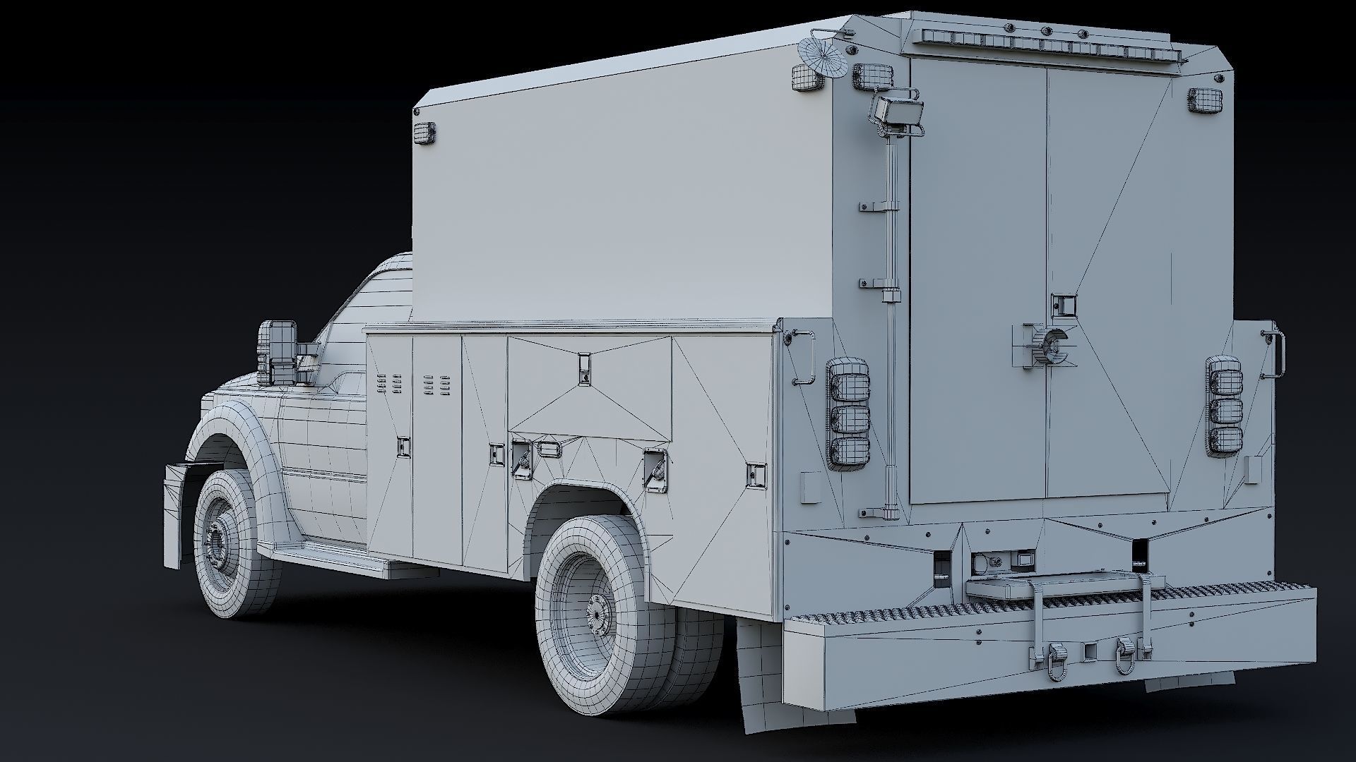 F-550 FDNY Emergency CREW Low-poly 3D model_36