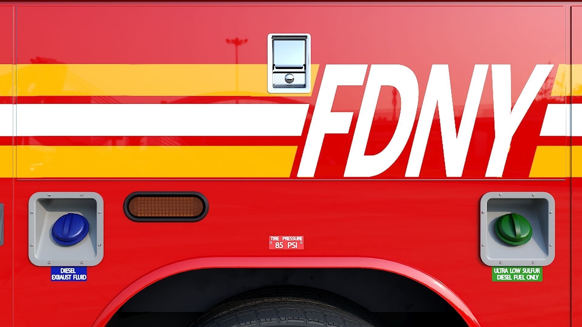 F-550 FDNY Emergency CREW Low-poly 3D model_21