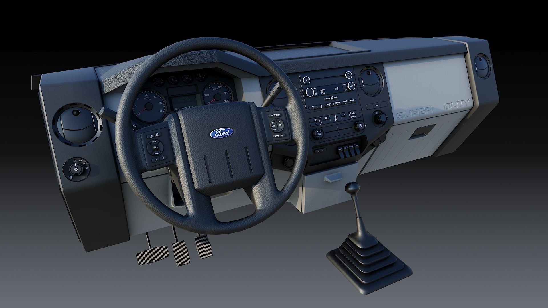 F-550 FDNY Emergency CREW Low-poly 3D model_49