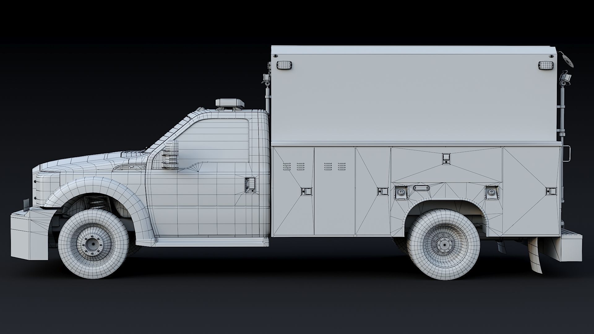 F-550 FDNY Emergency CREW Low-poly 3D model_35