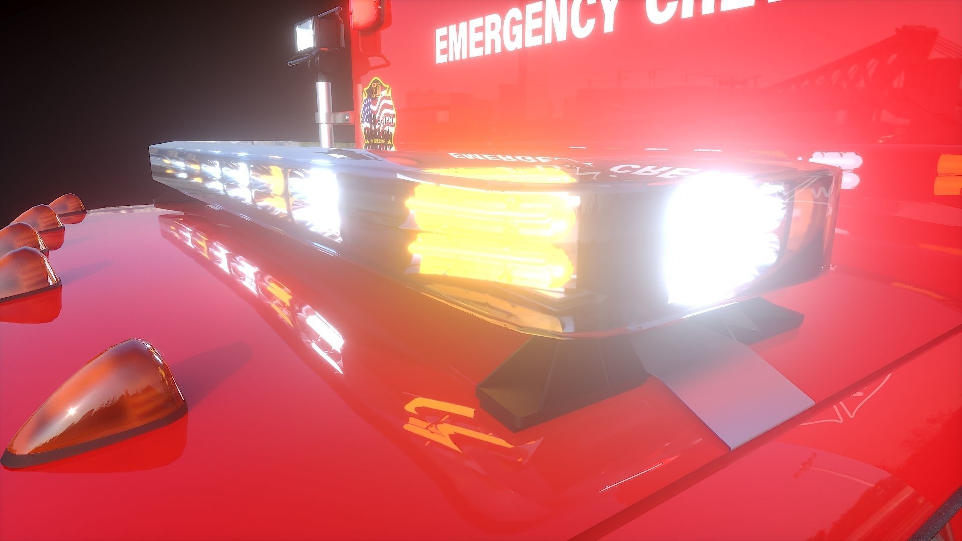 F-550 FDNY Emergency CREW Low-poly 3D model_25
