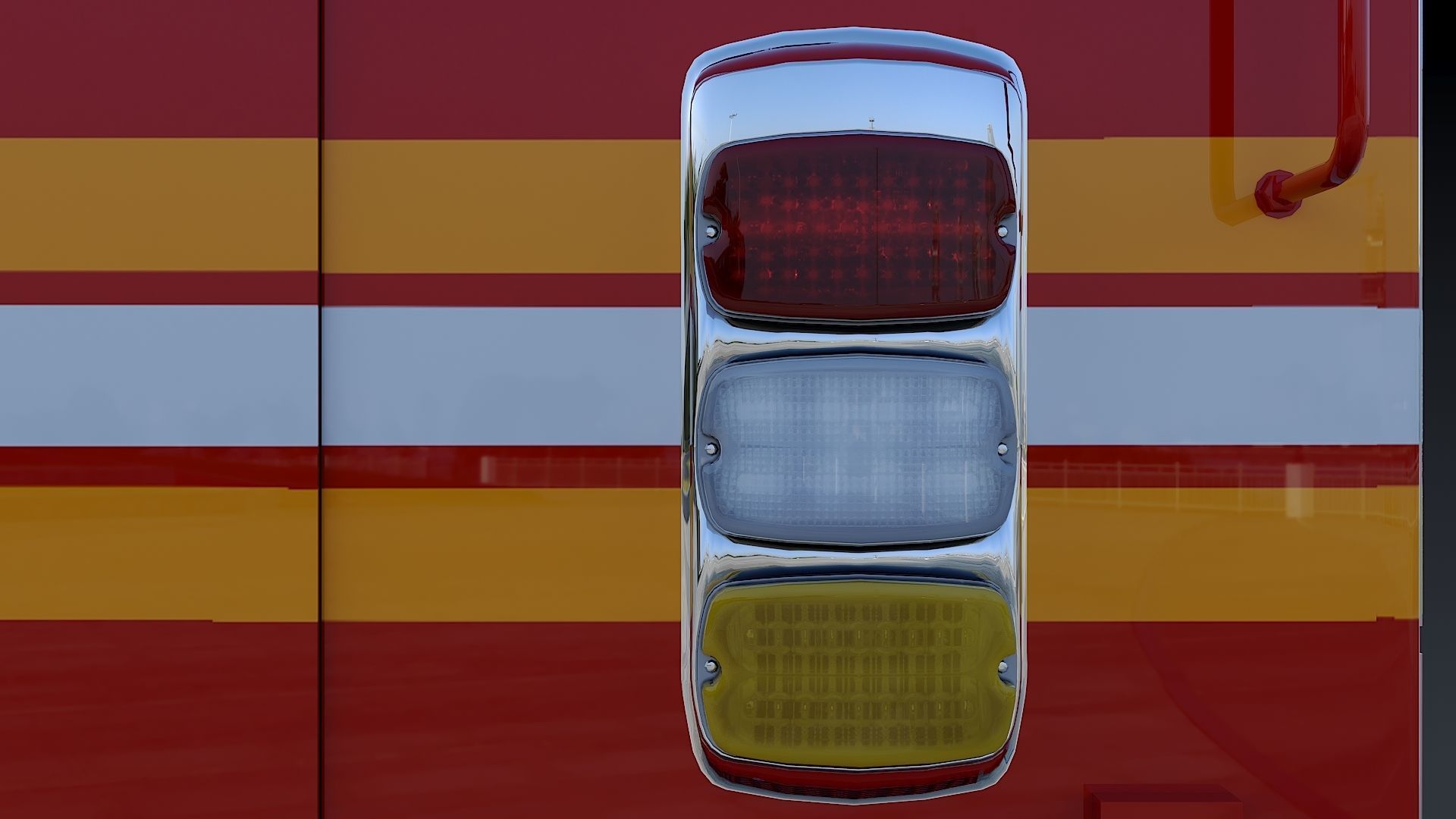 F-550 FDNY Emergency CREW Low-poly 3D model_18