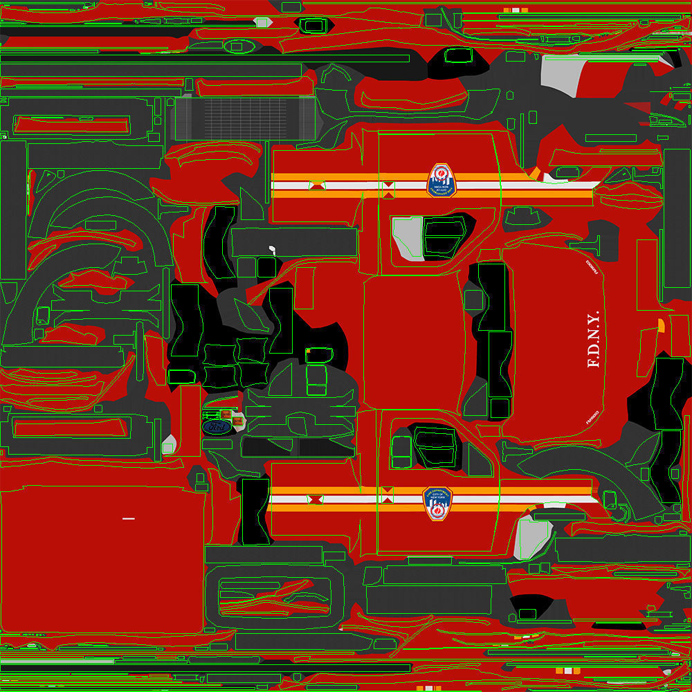 F-550 FDNY Emergency CREW Low-poly 3D model_55