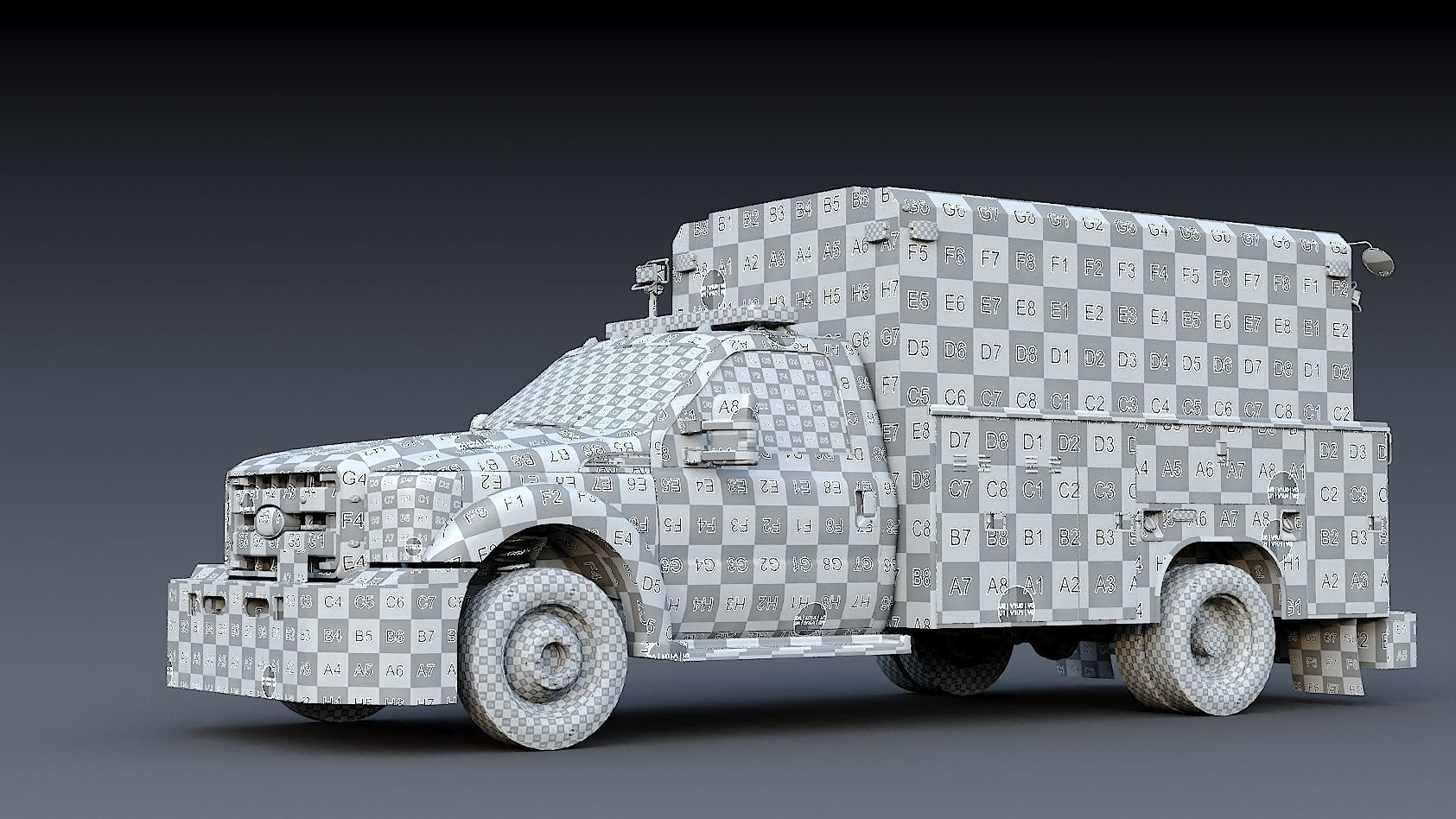 F-550 FDNY Emergency CREW Low-poly 3D model_41