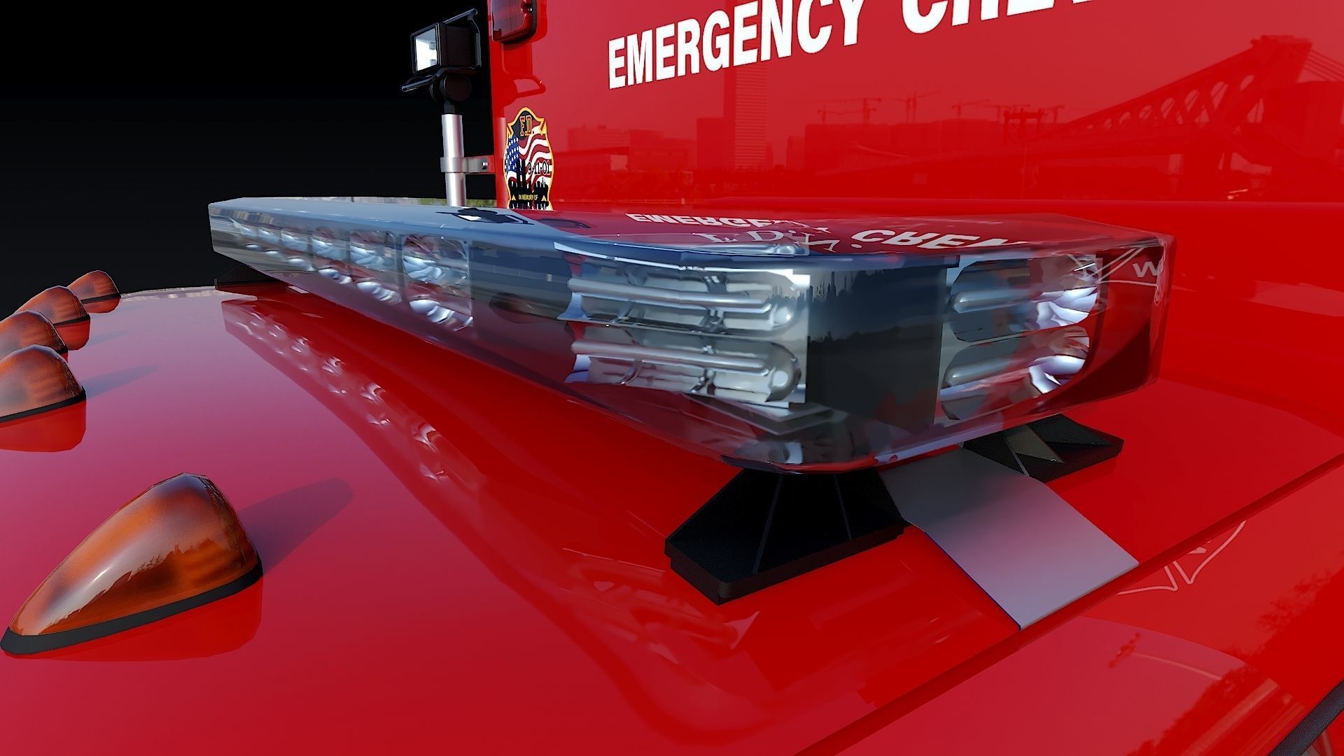 F-550 FDNY Emergency CREW Low-poly 3D model_24