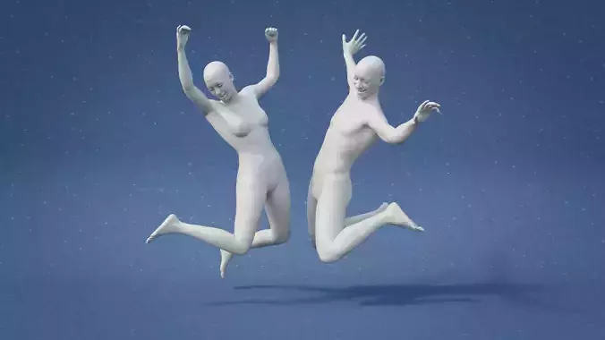 Couple Jumping for Joy