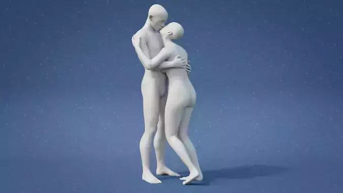 Kissing Couple 3D print model