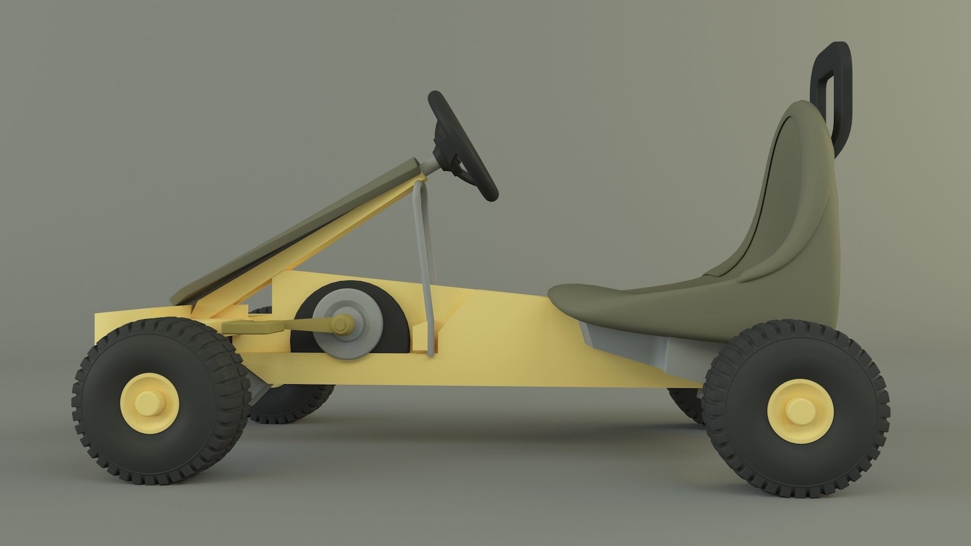 go kart vehicle 3D model_1