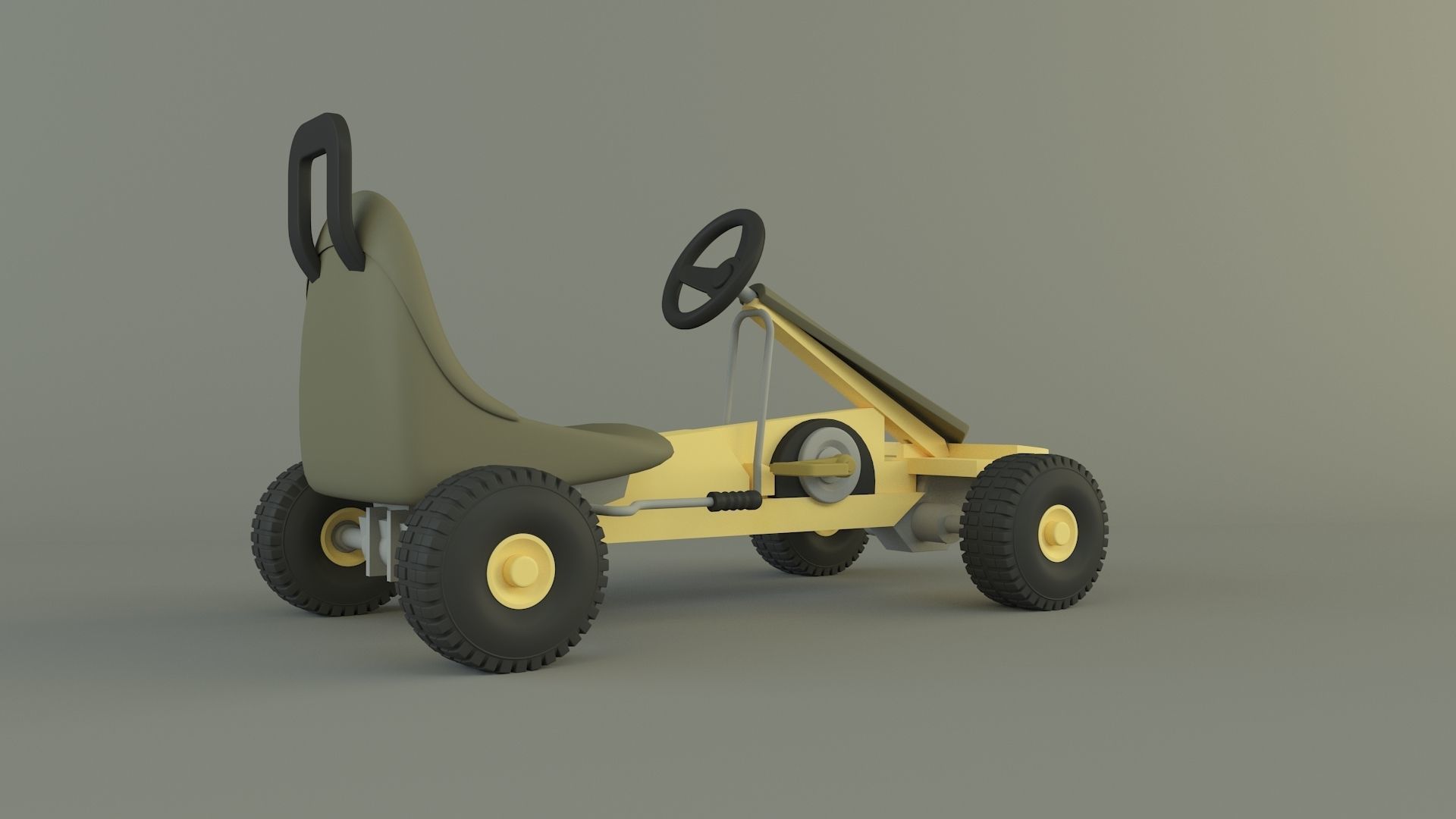 go kart vehicle 3D model_3