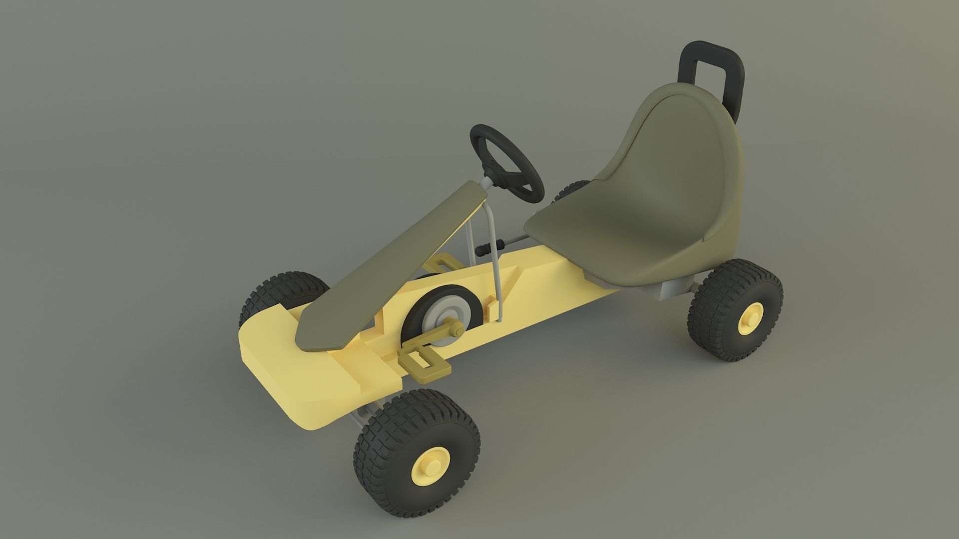 go kart vehicle 3D model_6