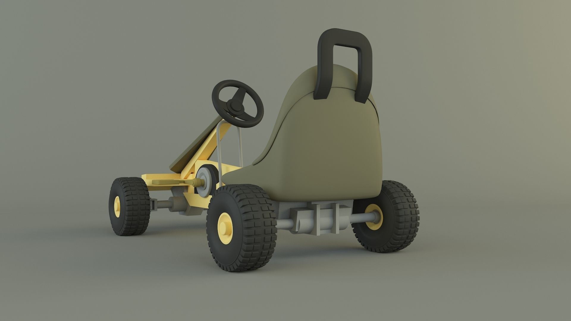 go kart vehicle 3D model_2