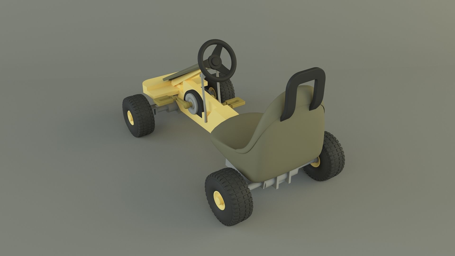 go kart vehicle 3D model_7