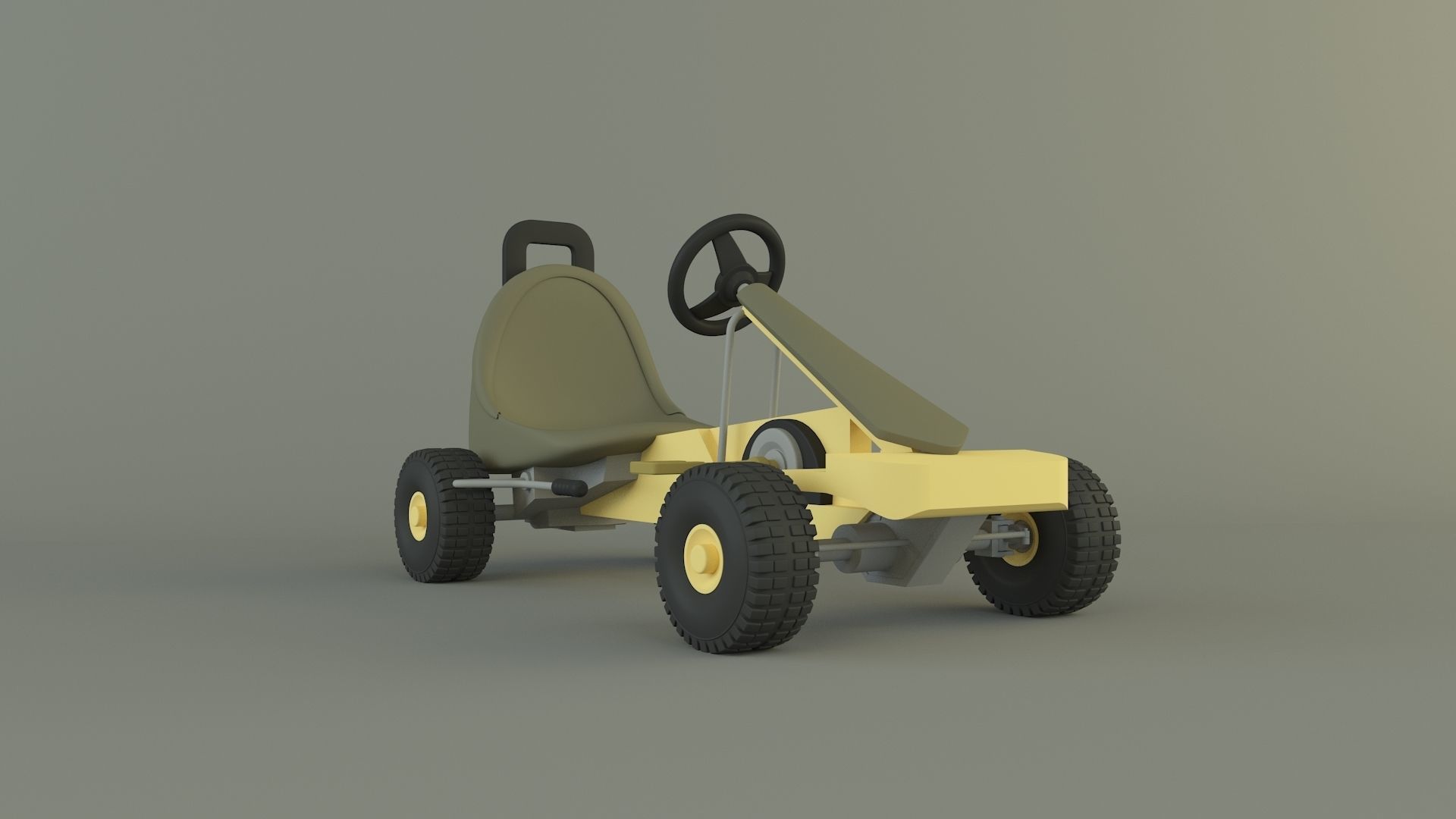 go kart vehicle 3D model_4