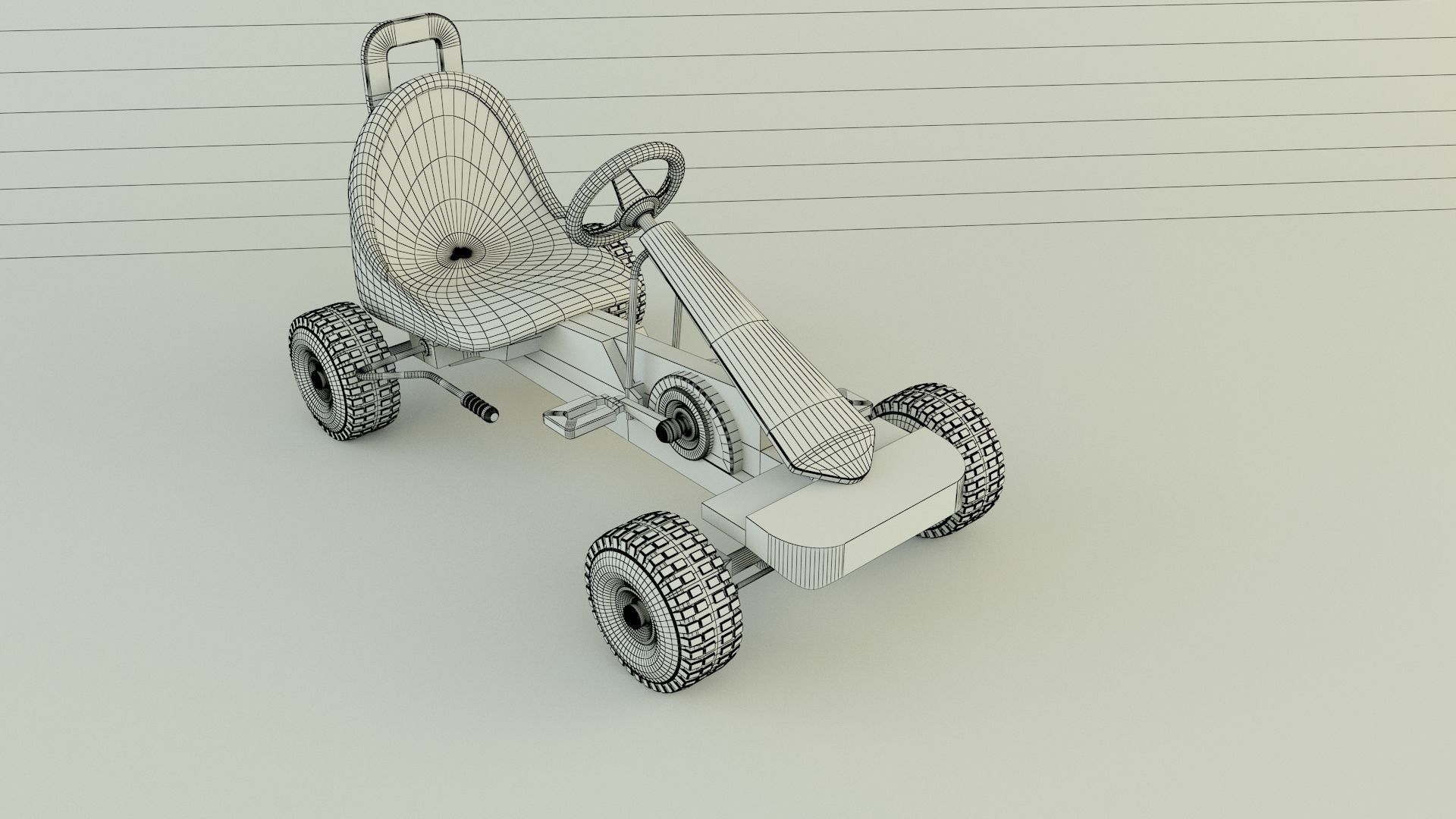 go kart vehicle 3D model_13
