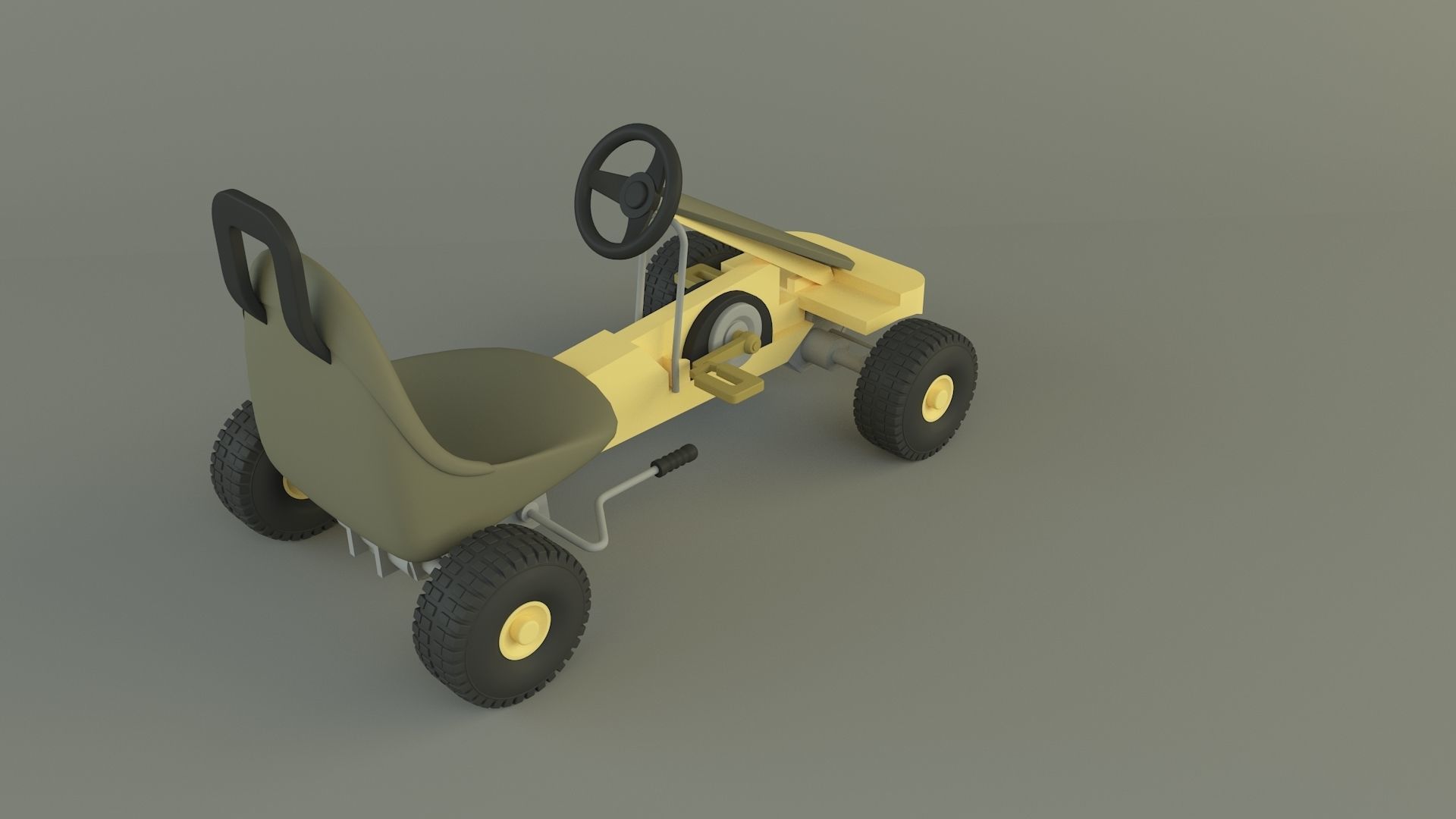 go kart vehicle 3D model_8