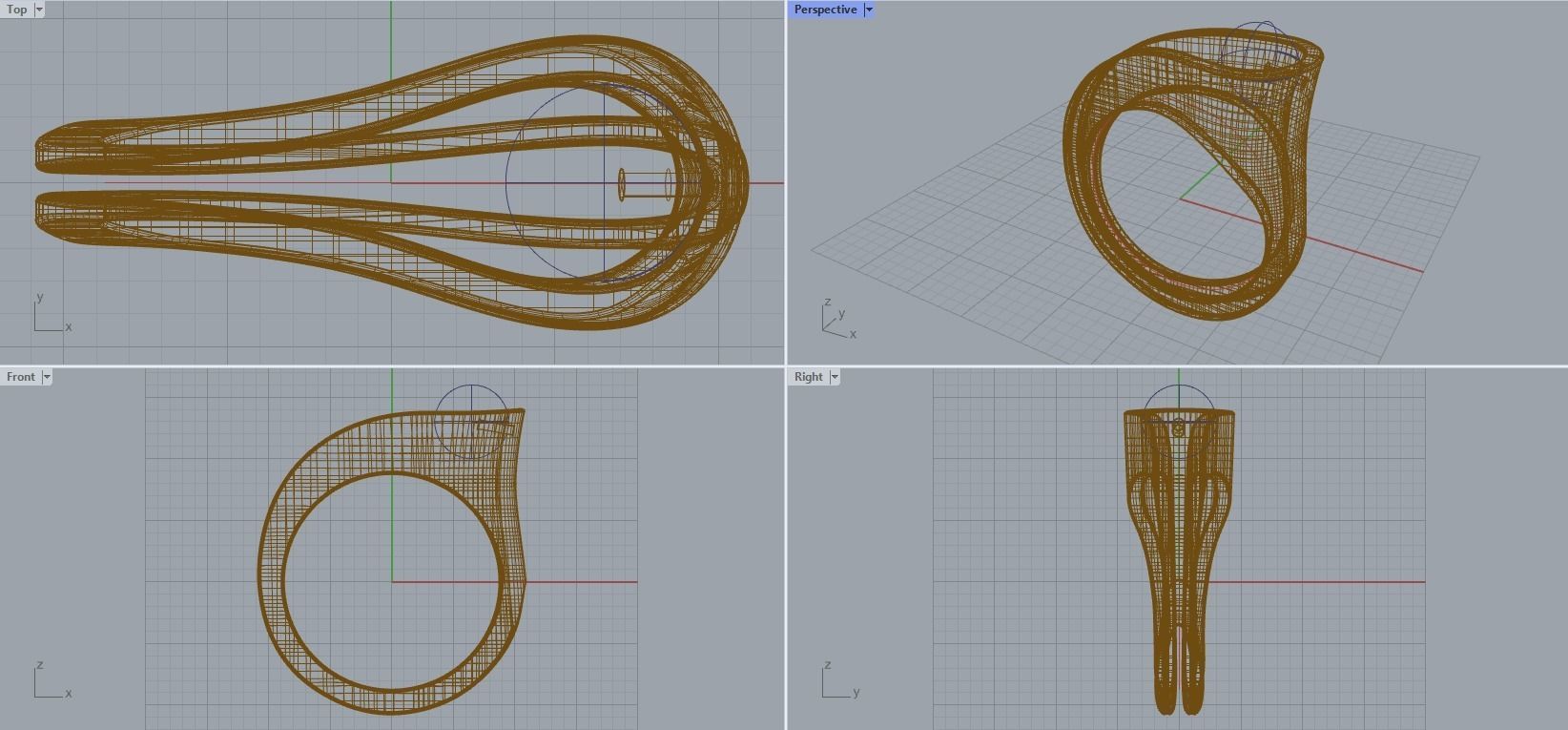 R 159 ring with pearl 3D print model_11
