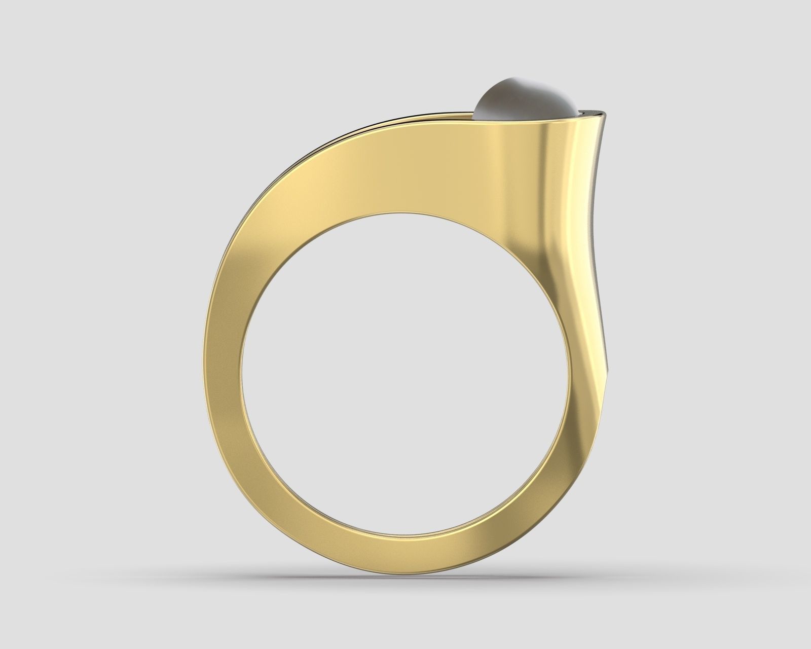 R 159 ring with pearl 3D print model_7