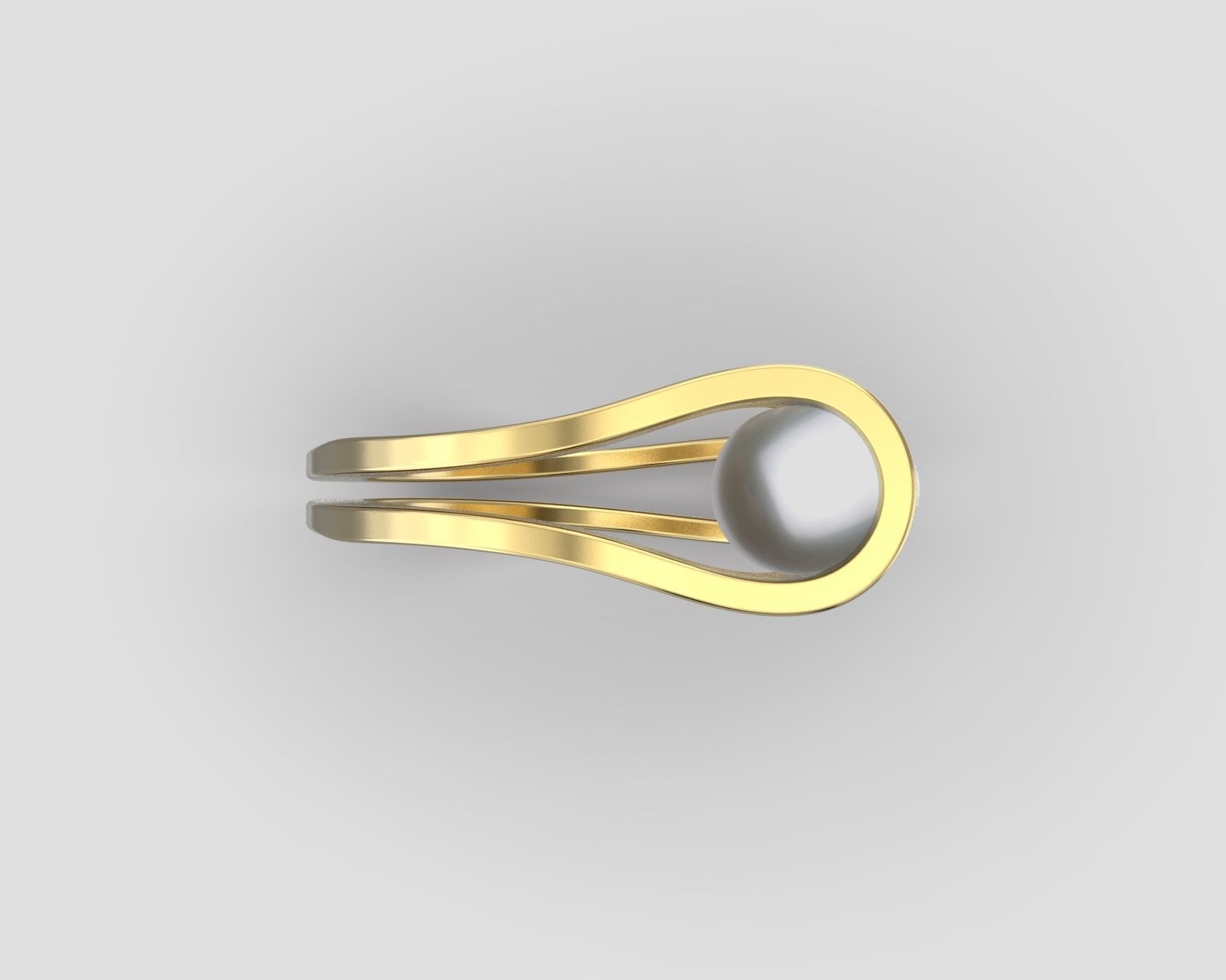R 159 ring with pearl 3D print model_6