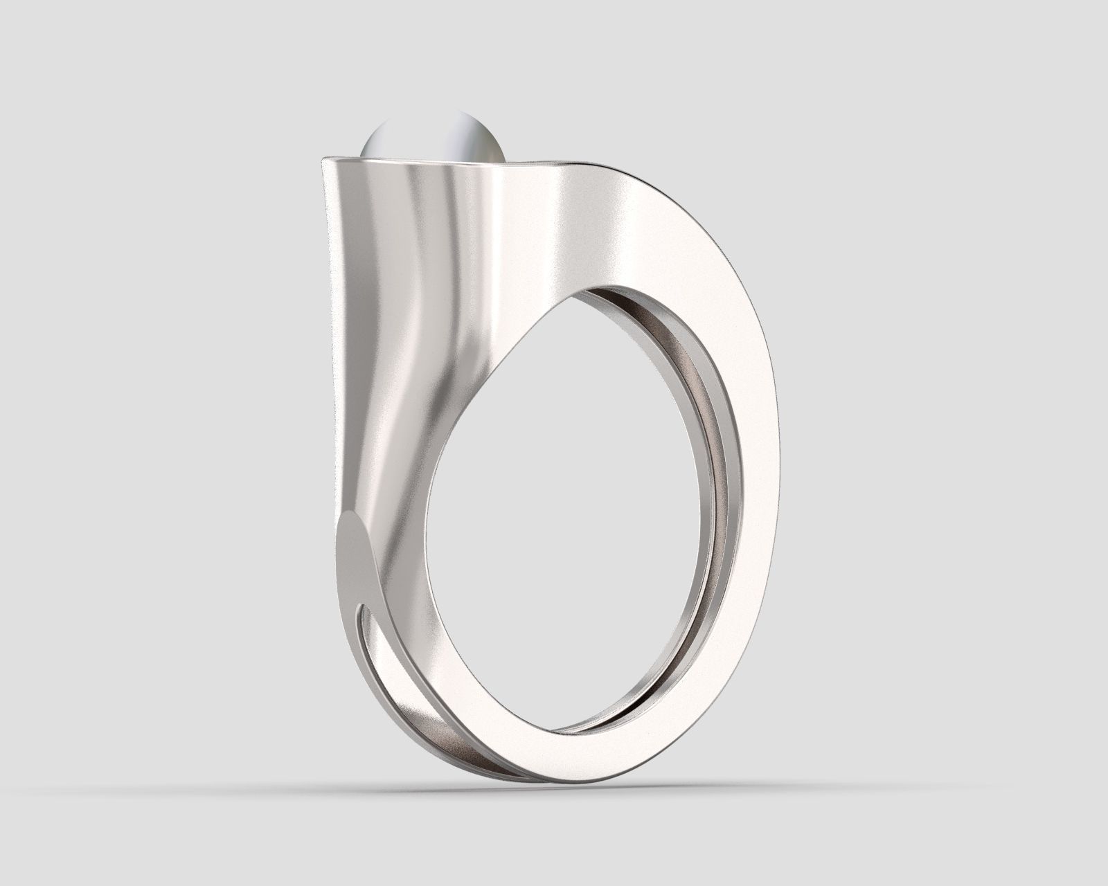 R 159 ring with pearl 3D print model_3