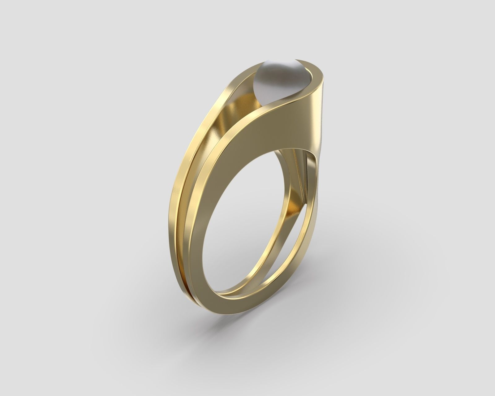 R 159 ring with pearl 3D print model_5