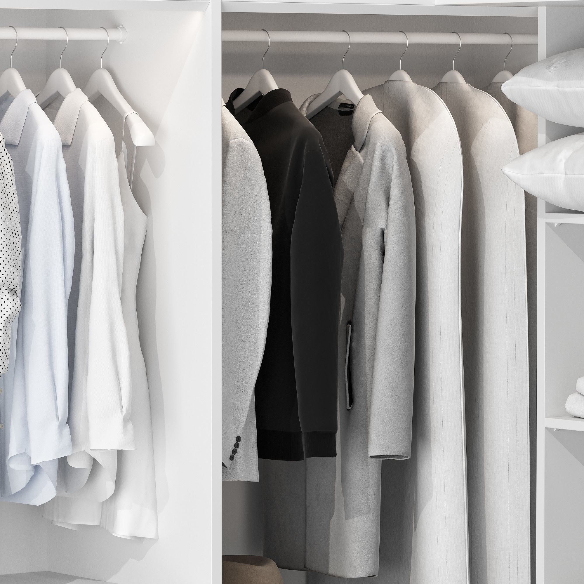 Wardrobe IKEA Set 03 3D model_2