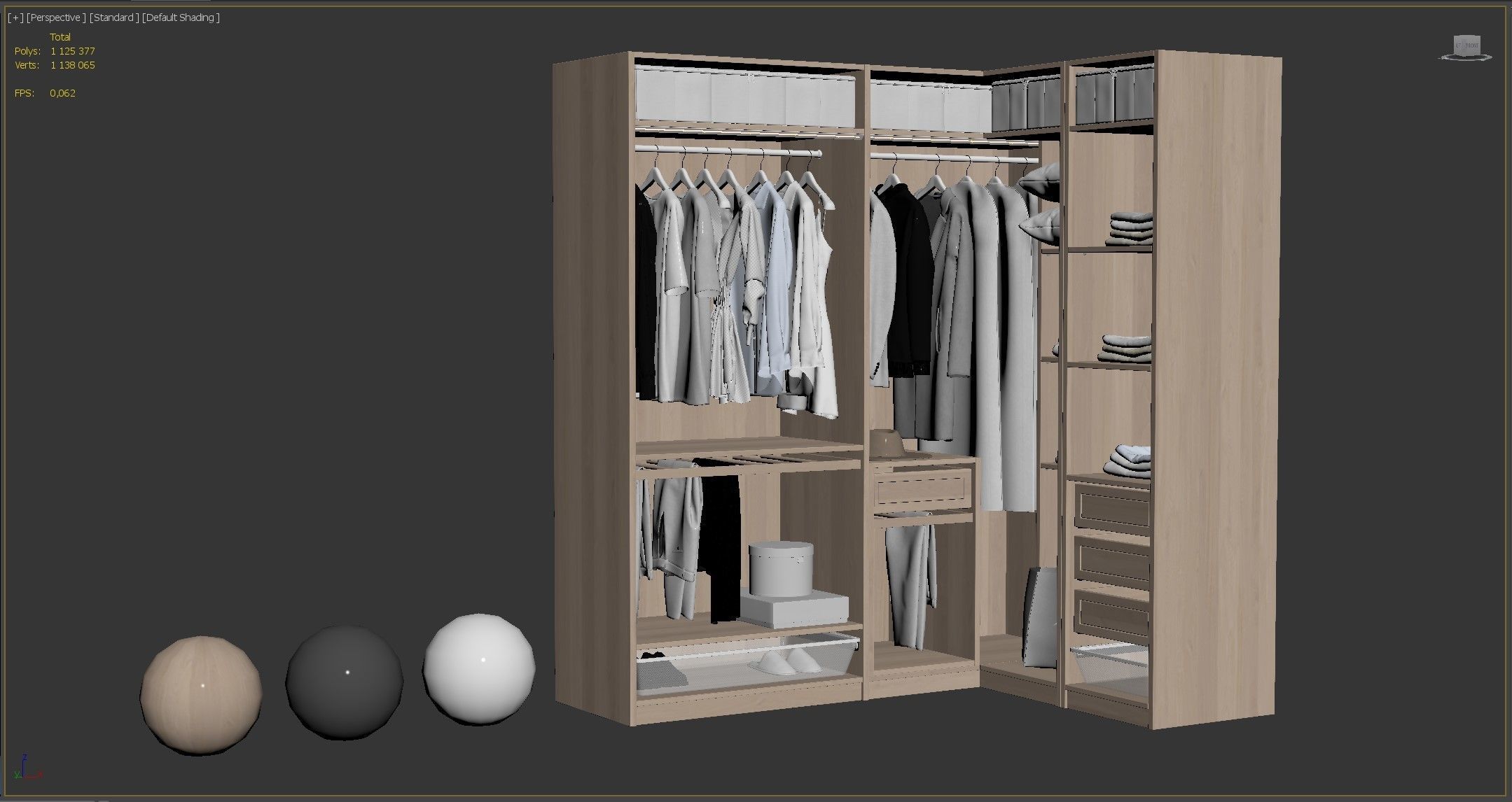 Wardrobe IKEA Set 03 3D model_9