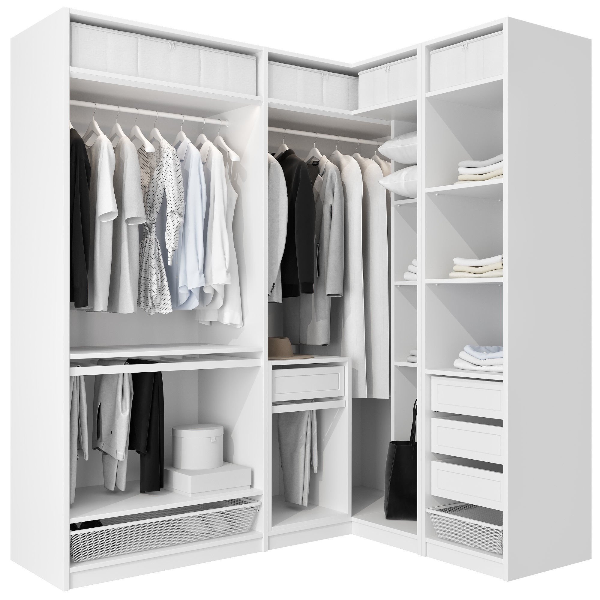 Wardrobe IKEA Set 03 3D model_1