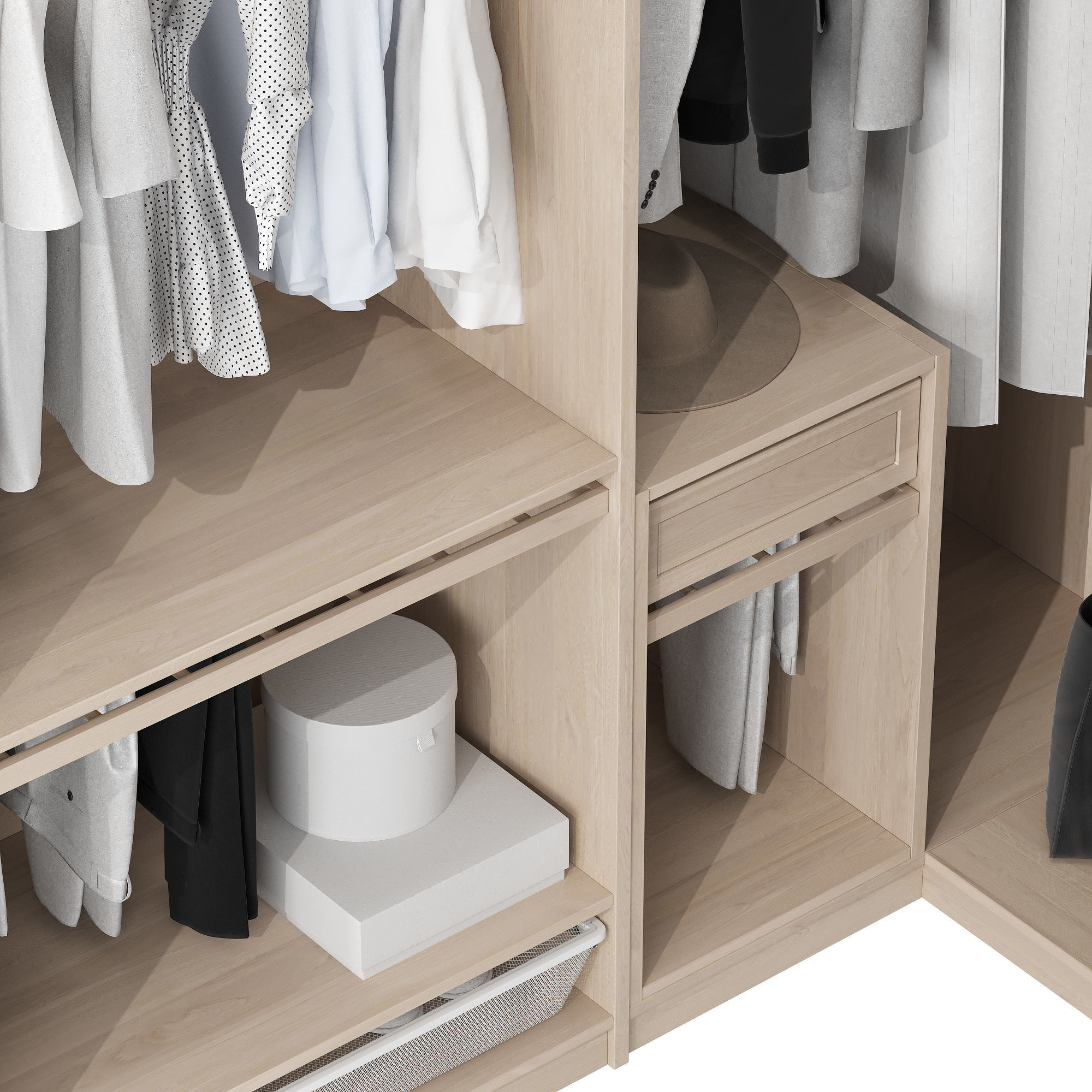 Wardrobe IKEA Set 03 3D model_3