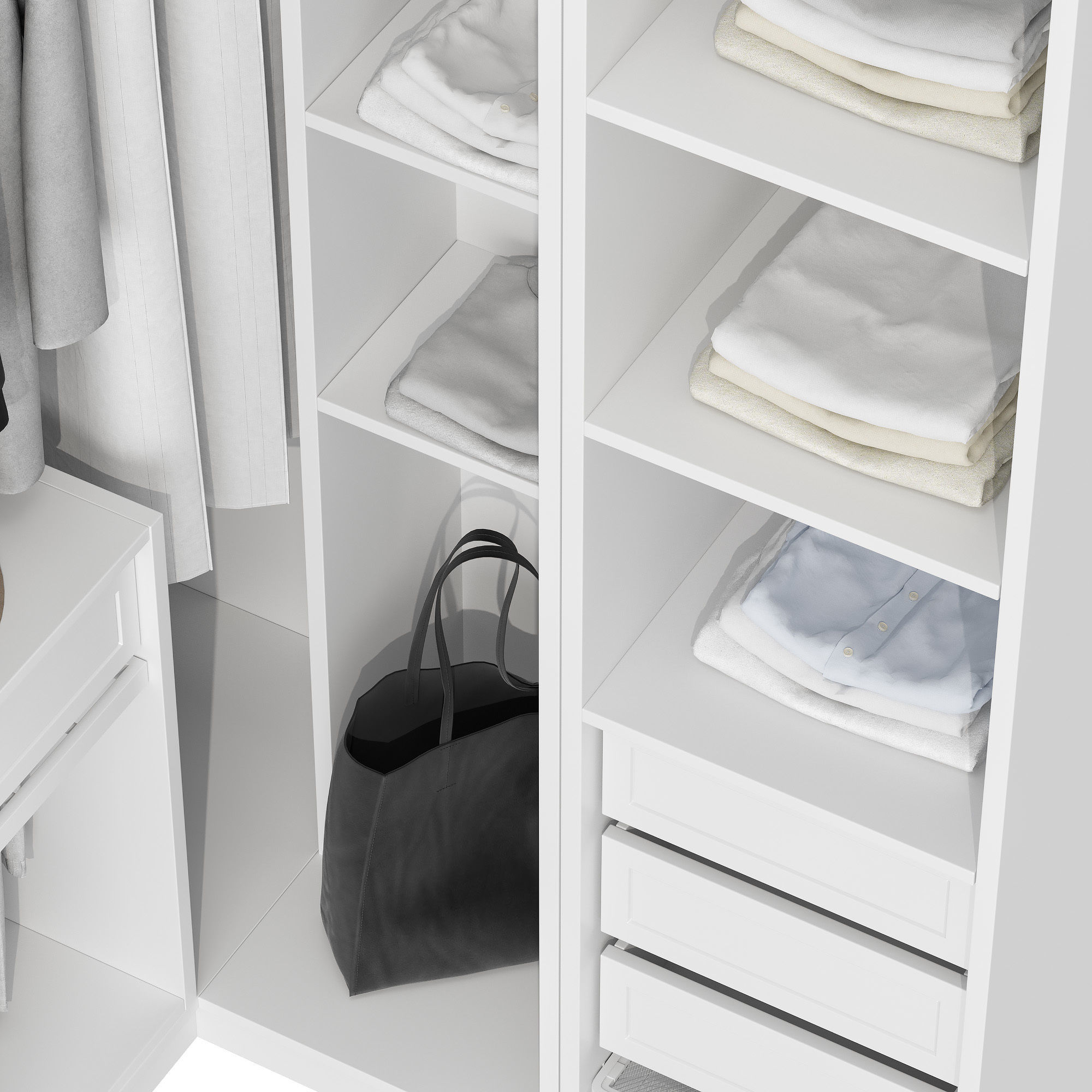 Wardrobe IKEA Set 03 3D model_4