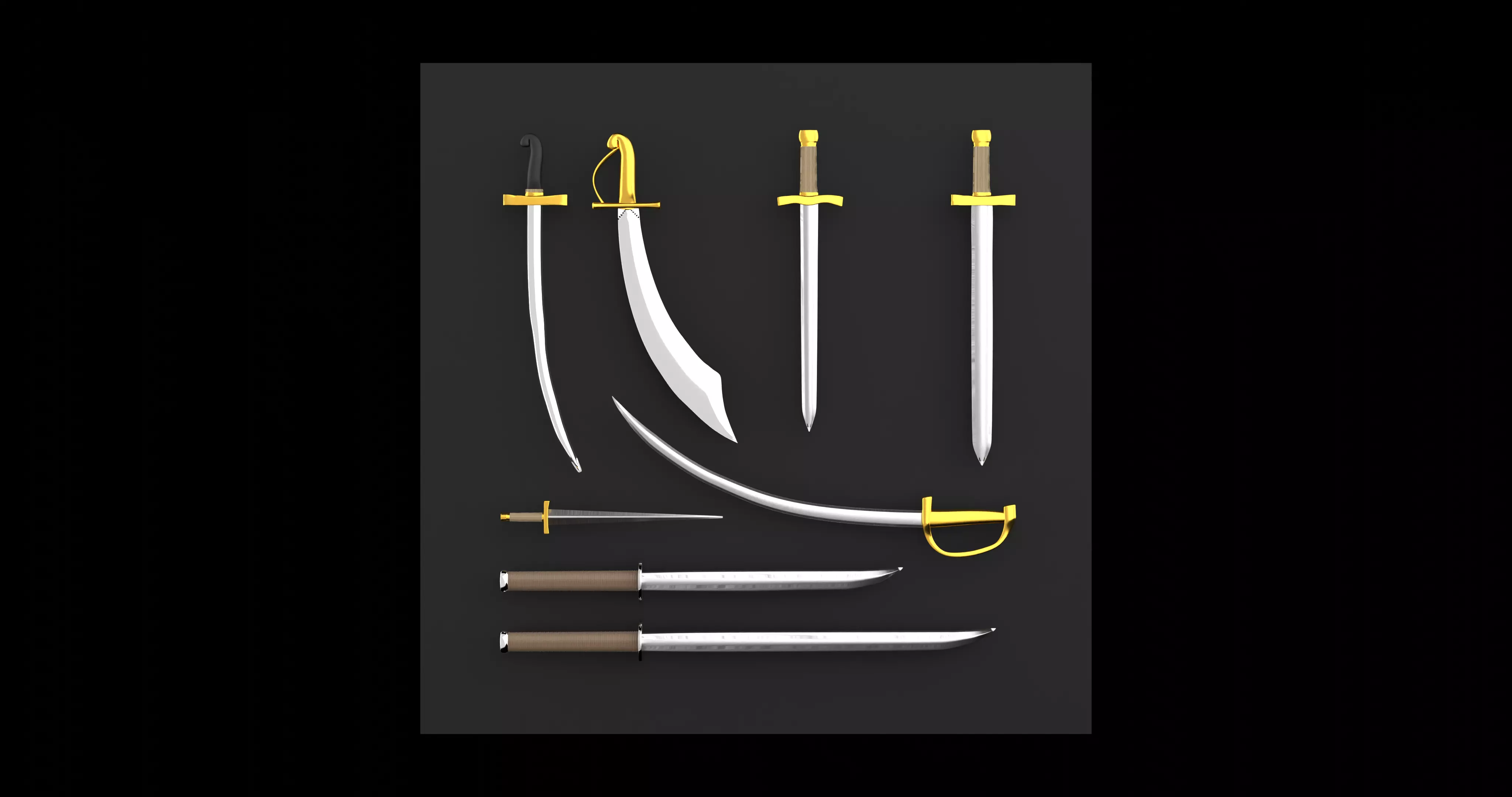 FANTASTIC - Sword Pack Free low-poly 3D model