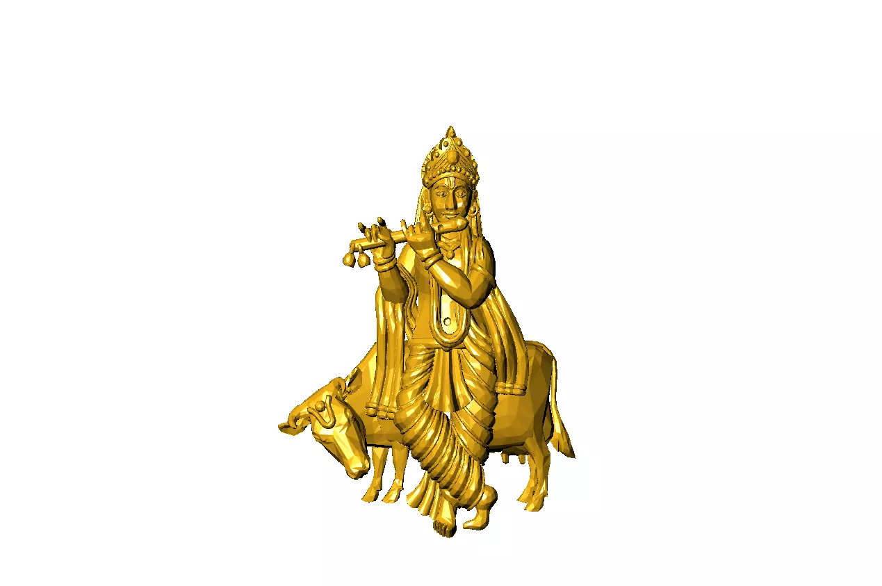 Krishna statue 3D print model_0