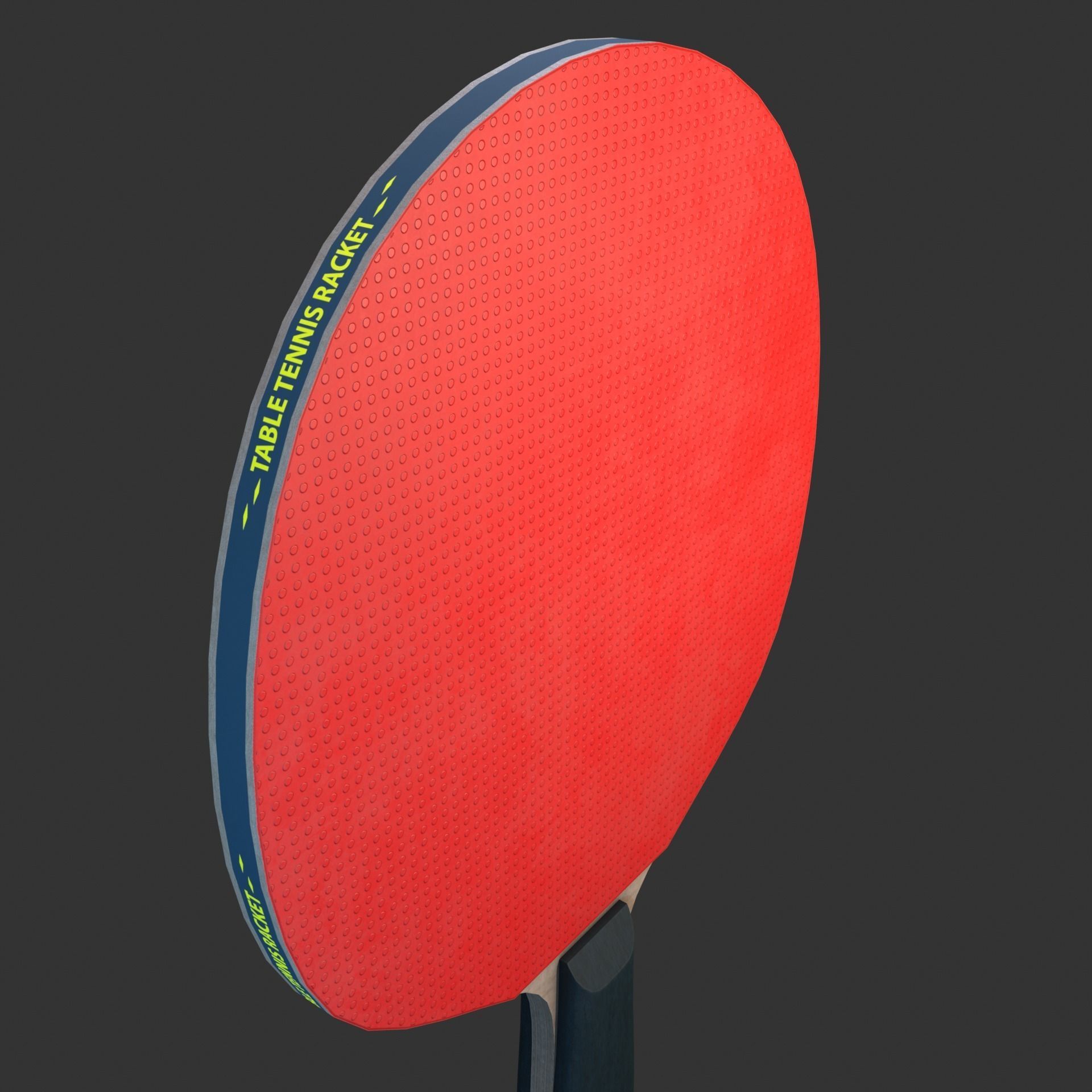 Table Tennis Racket Low-poly 3D model_7