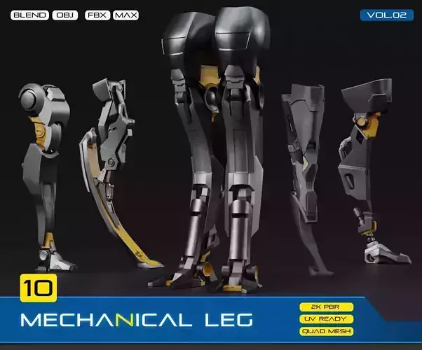 MECHANICAL LEG PACK PBR-VOL02 3D model