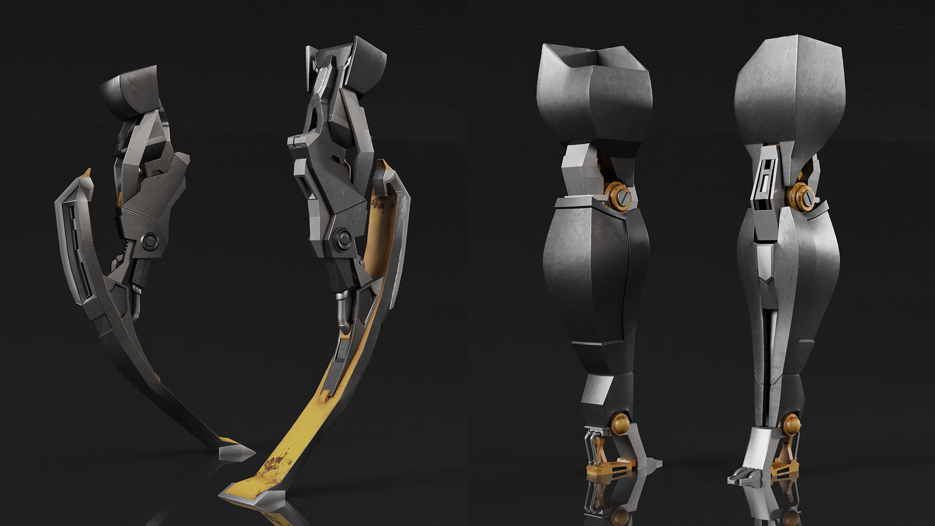 MECHANICAL LEG PACK PBR-VOL02 3D model_2
